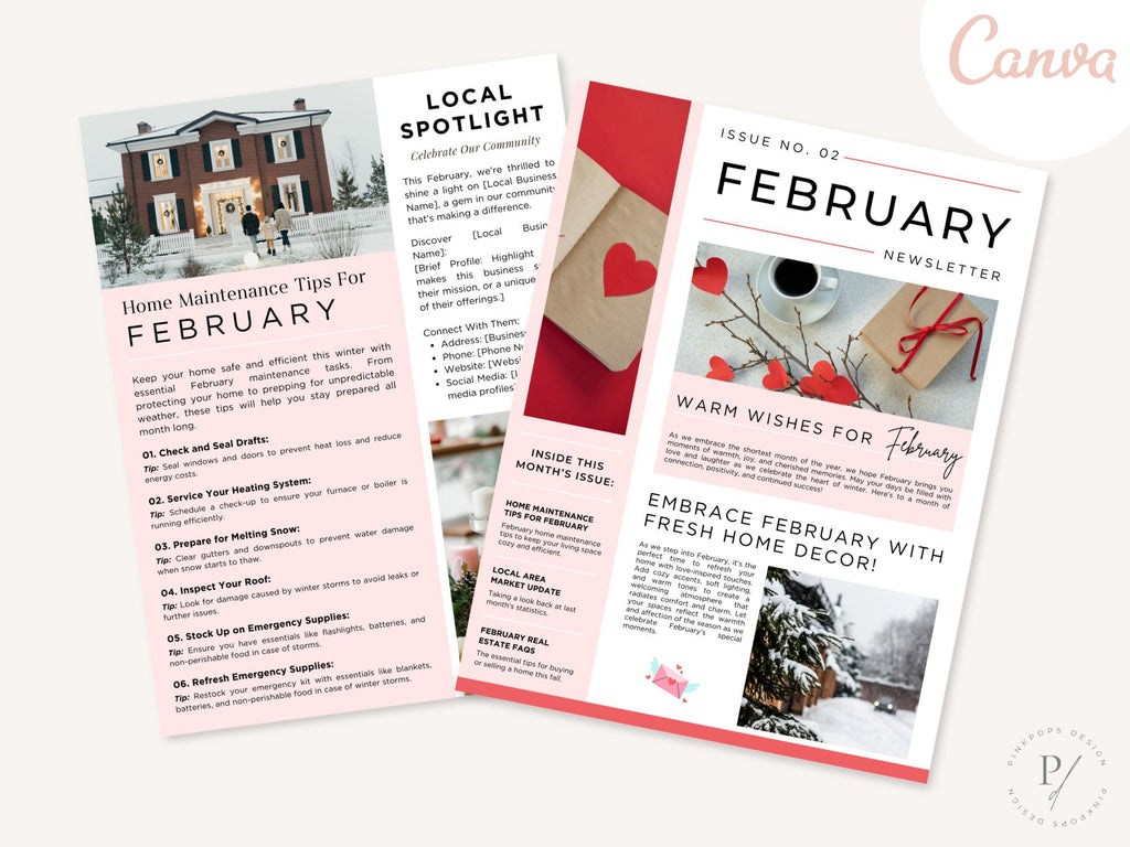 February Newsletter 2025 with market updates, seasonal insights, and real estate tips for clients.