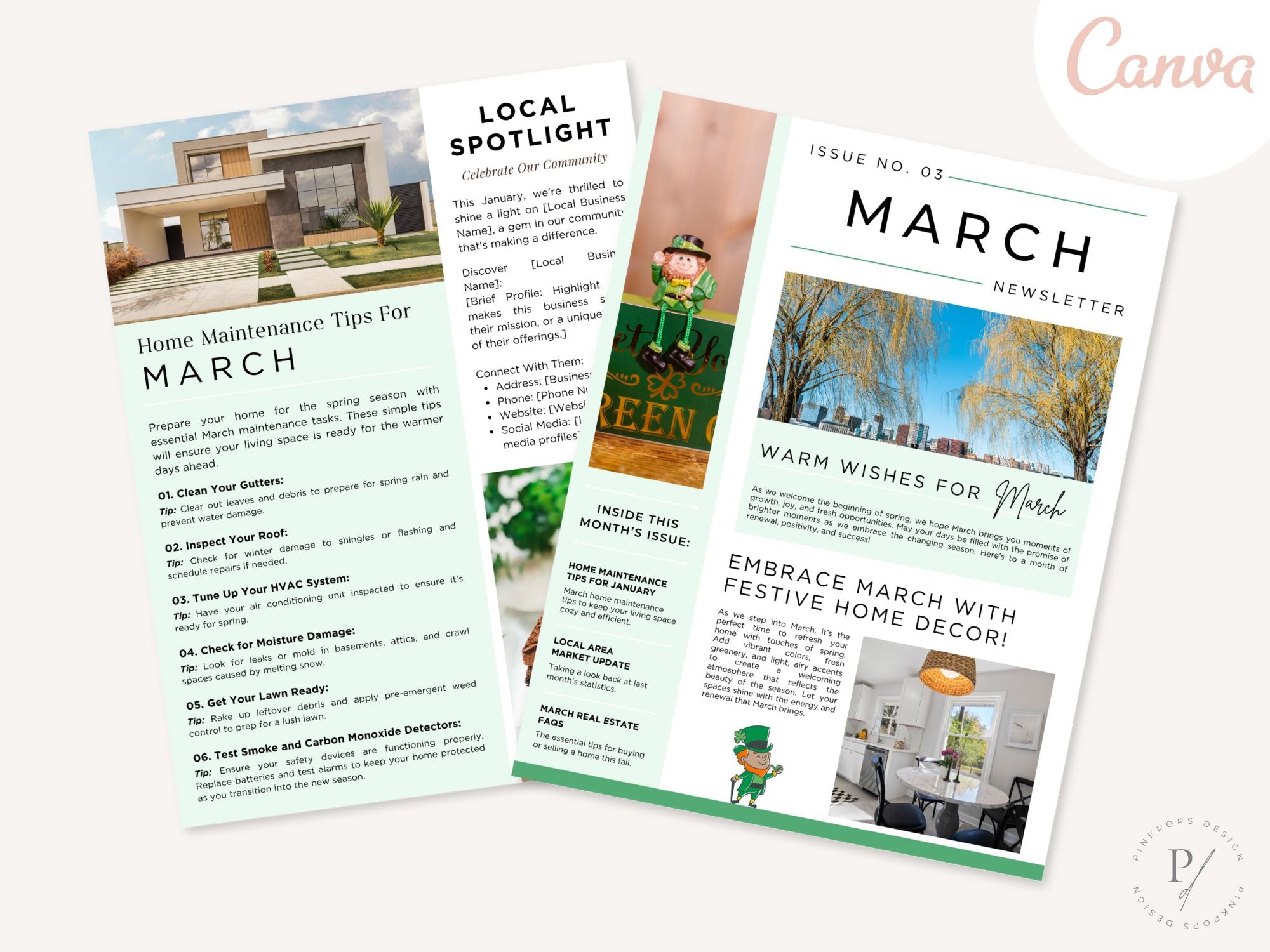 March Newsletter 2025 with spring tips, market trends, and real estate updates for clients.