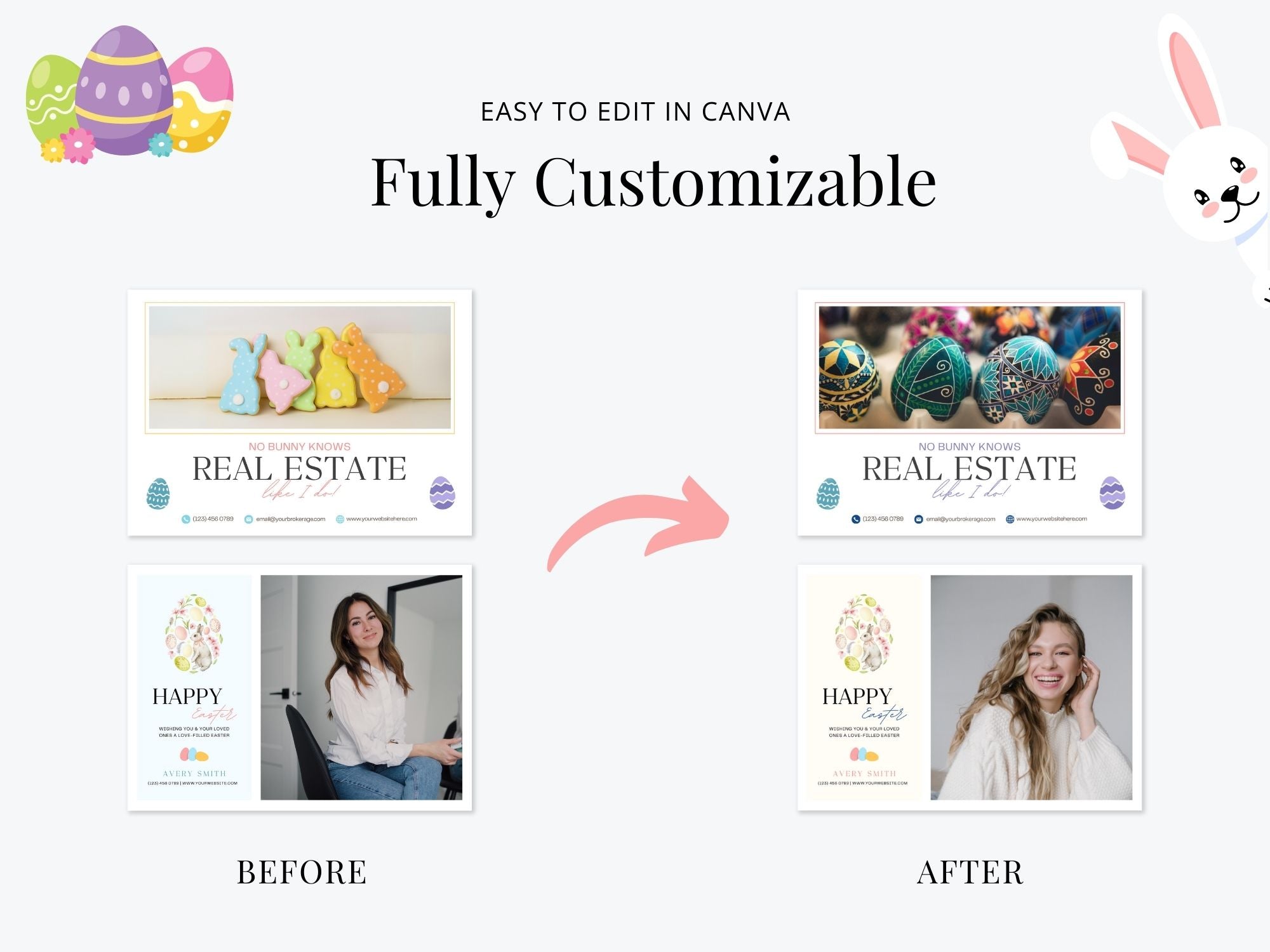 Easter Postcard Bundle - Charming postcards for festive real estate marketing during the Easter season.