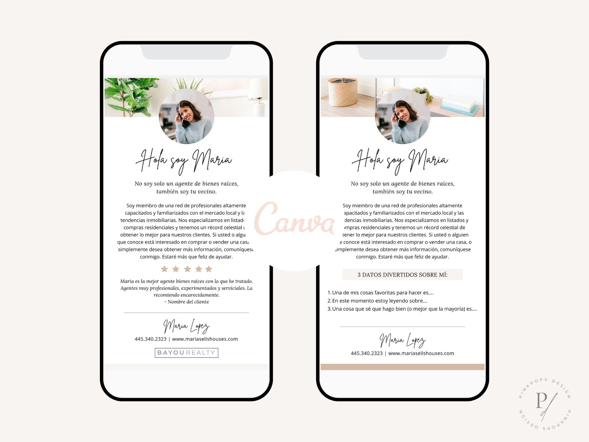Spanish Textable Agent Introduction Flyer - Introduce yourself in Spanish with a textable flyer, sharing background, expertise, and services for a personalized connection with Spanish-speaking clients.