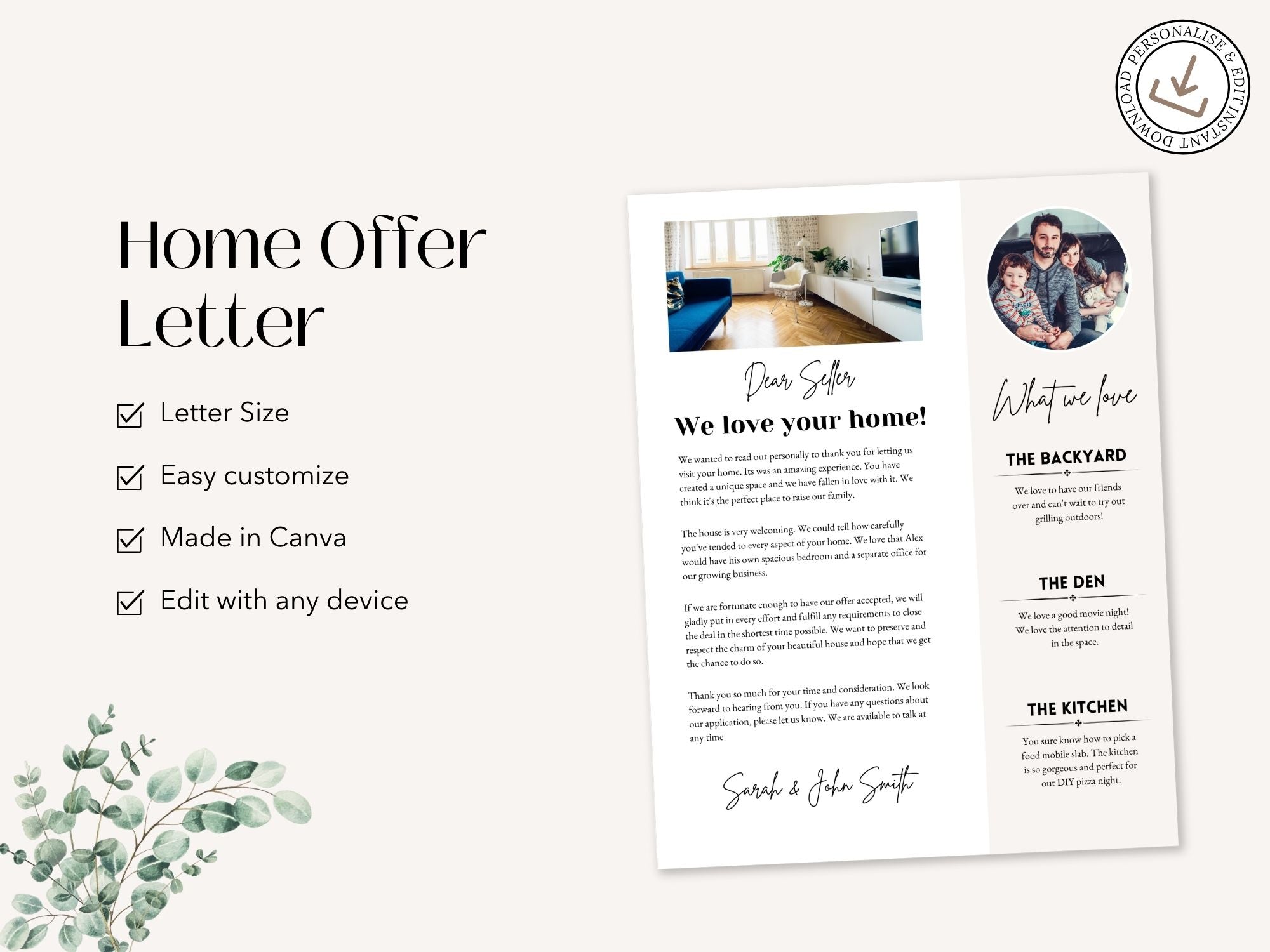 Home Offer Letter Vol 02 - Make a lasting impression with a professionally crafted buyer's letter.