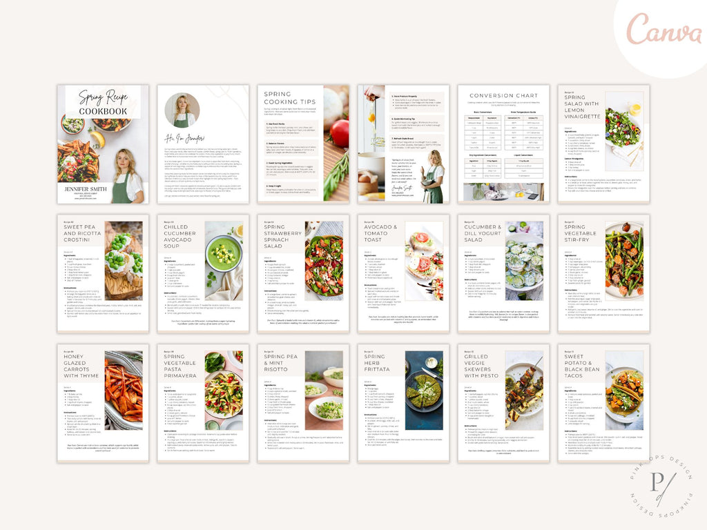 Spring Recipe Cookbook featuring fresh and seasonal meal ideas