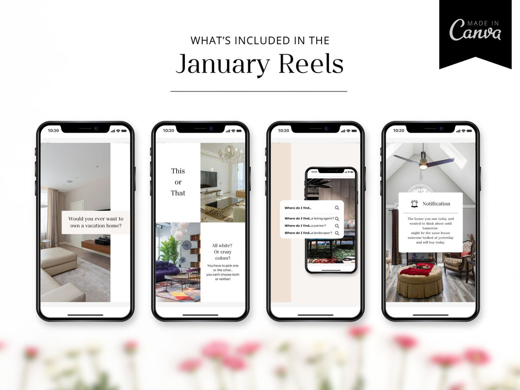 January real estate reels featuring new year housing tips and market updates for Realtors.
