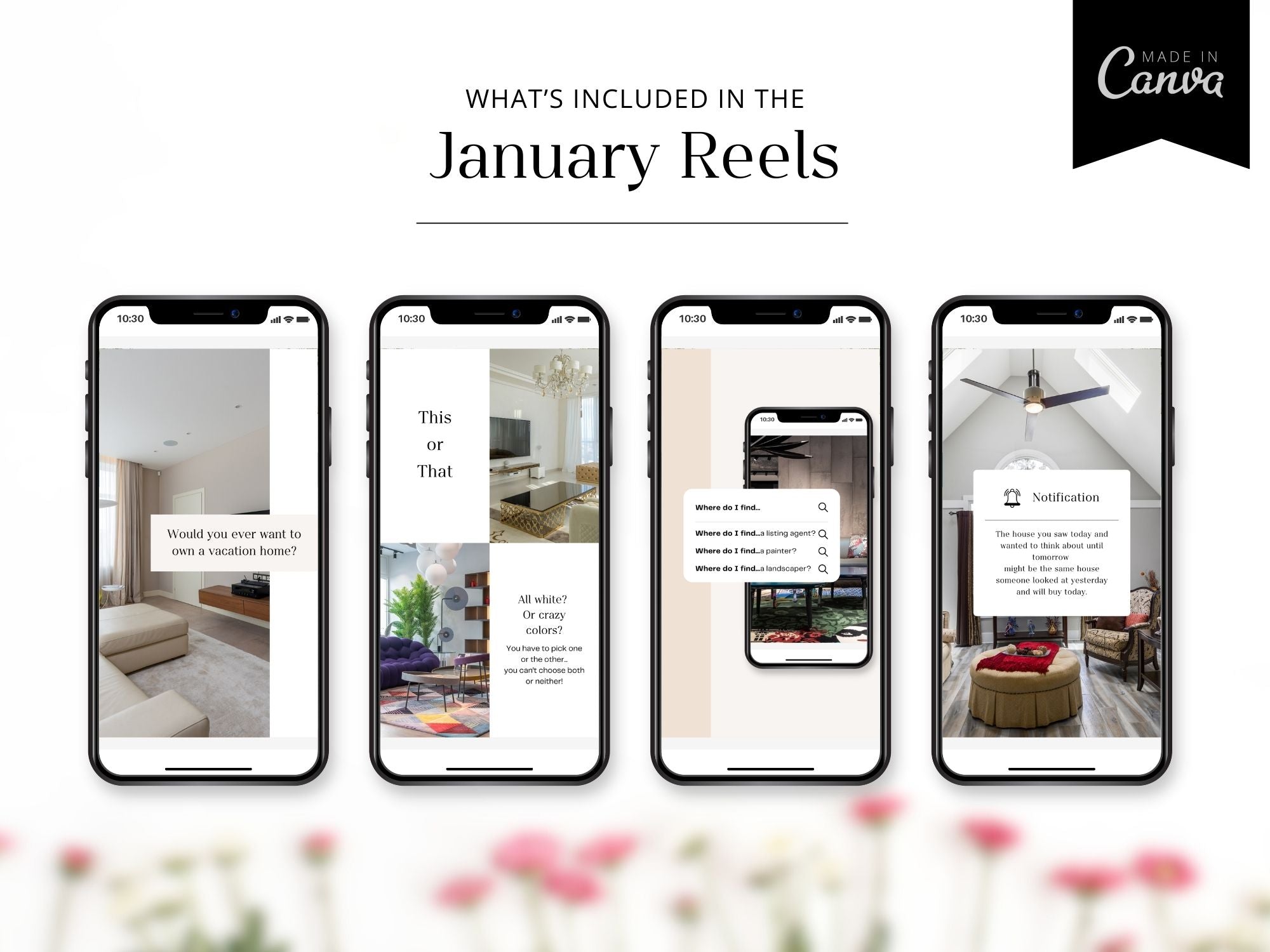 January real estate reels featuring new year housing tips and market updates for Realtors.
