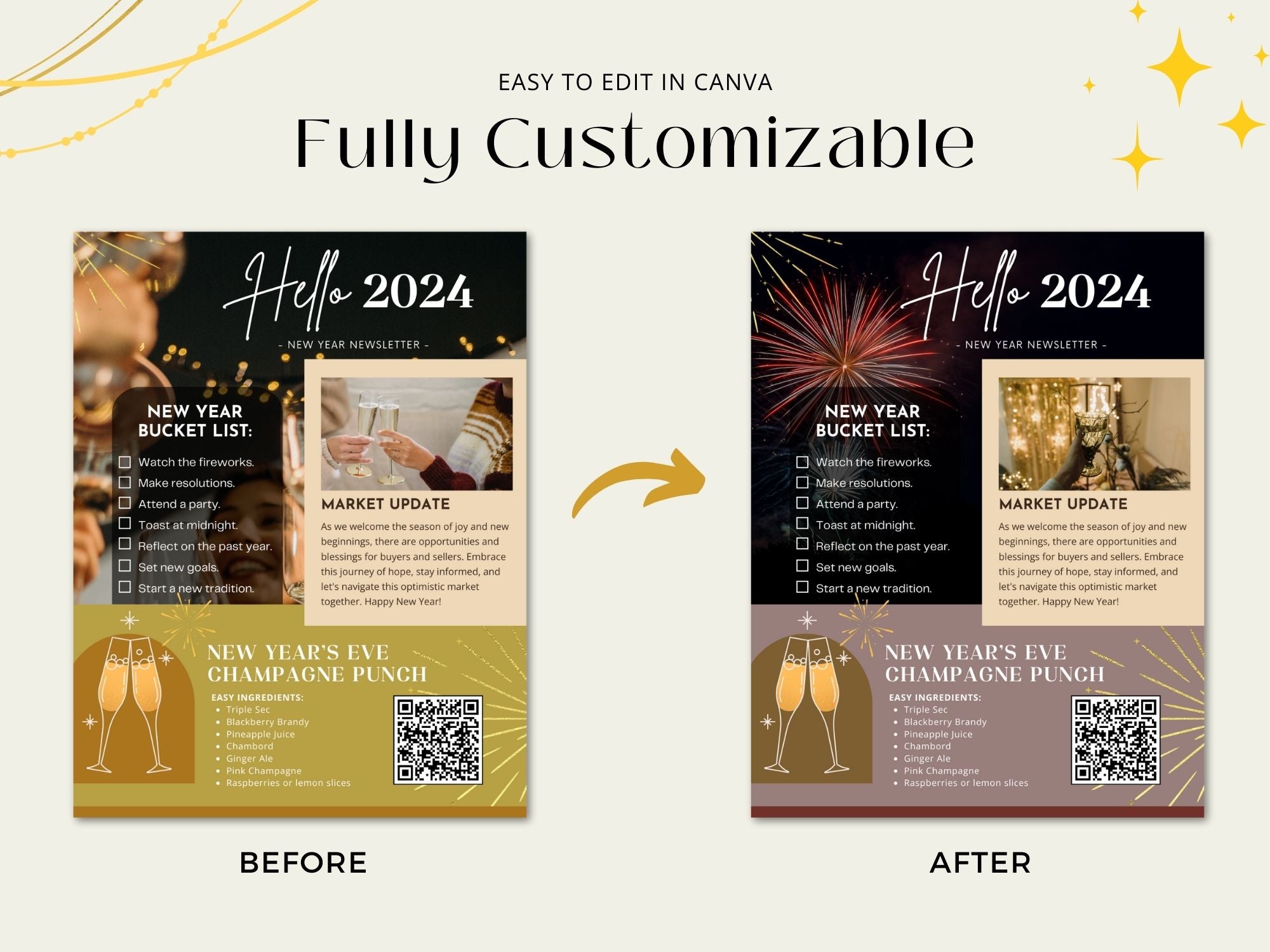 Real Estate New Year Newsletter 2024: Sharing Real Estate Insights and Celebrating the New Year with Clients and the Community