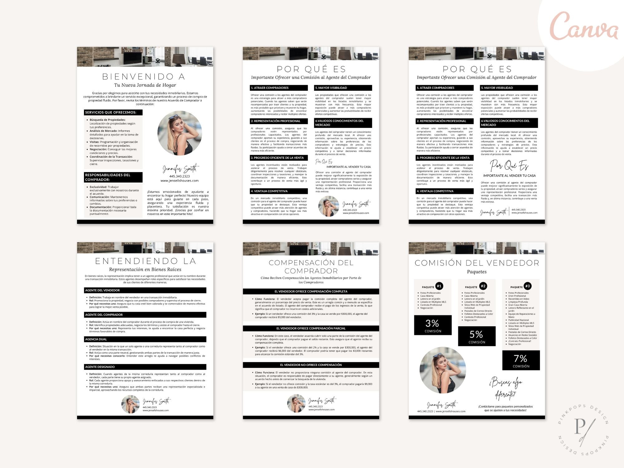 Spanish Buyer Agent Commission Sheets Vol 02 - Real estate commission and representation
sheets in Spanish for agents and clients.