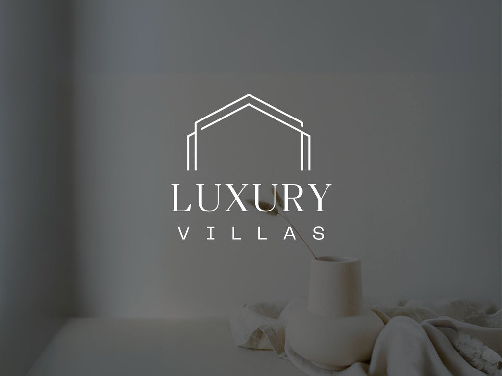 Luxury Villas Logo Template - Elegant and sleek logo designed for luxury real estate professionals.