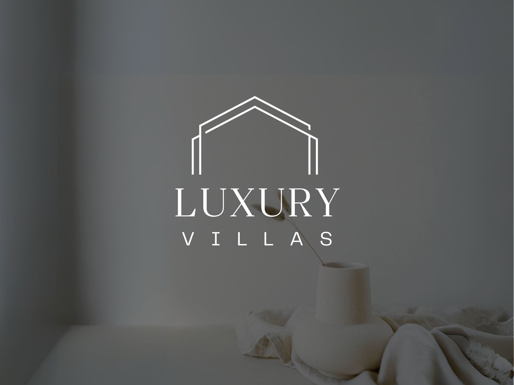 Luxury Villas Logo Template - Elegant and sleek logo designed for luxury real estate professionals.