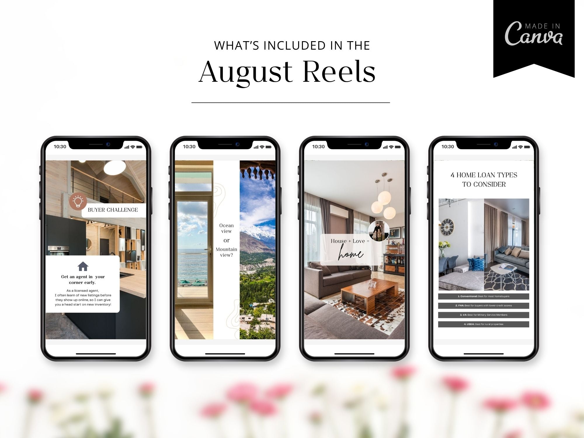 August real estate Instagram reels designed for consistent social media presence