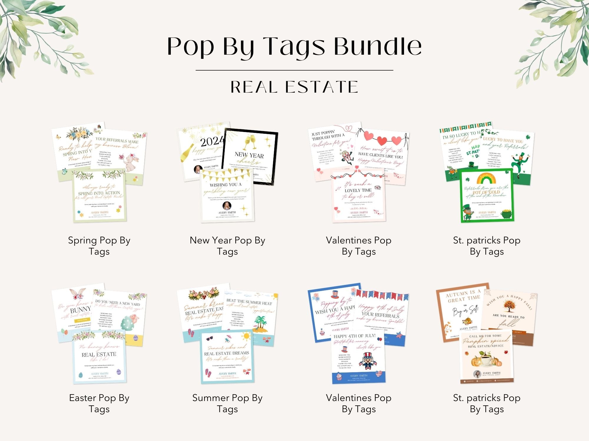 Real estate pop by tags bundle for client gifts and appreciation drops