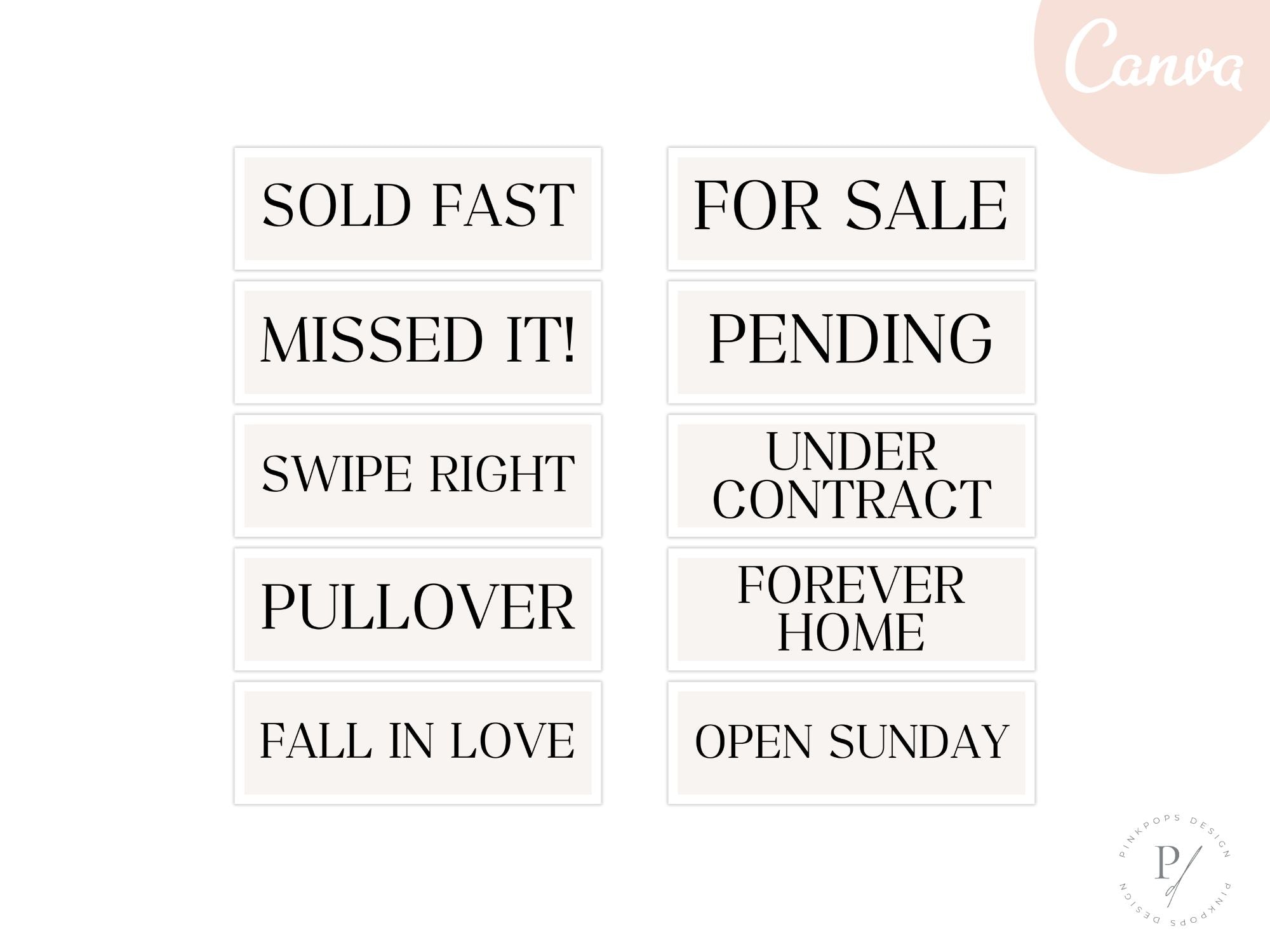 Beige Luxury Yard Signs - Sophisticated yard signs designed for premium real estate listings.