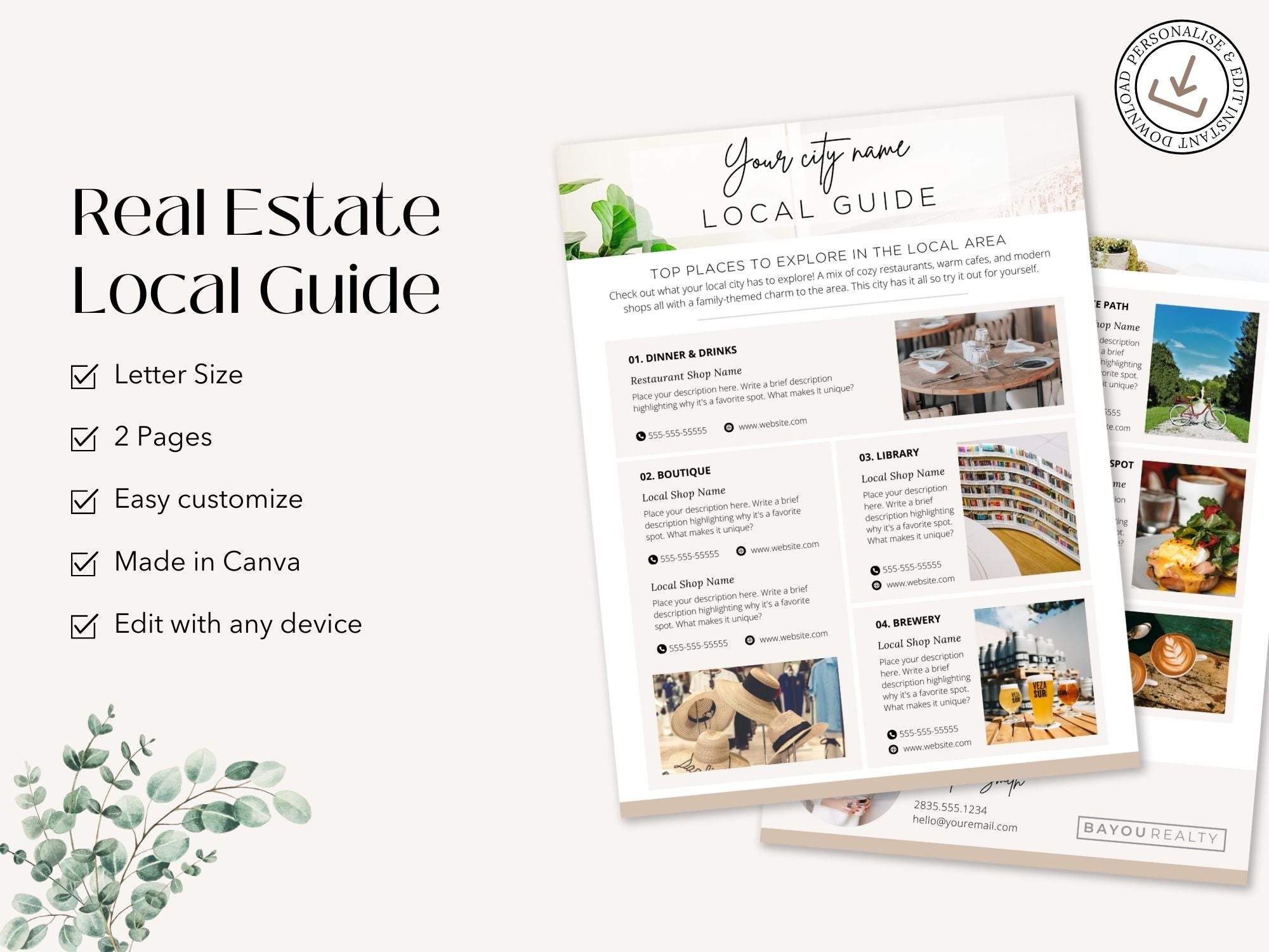 Real Estate Local Guide Vol 01 - Comprehensive guide for real estate professionals to provide valuable insights about the local area to their clients.