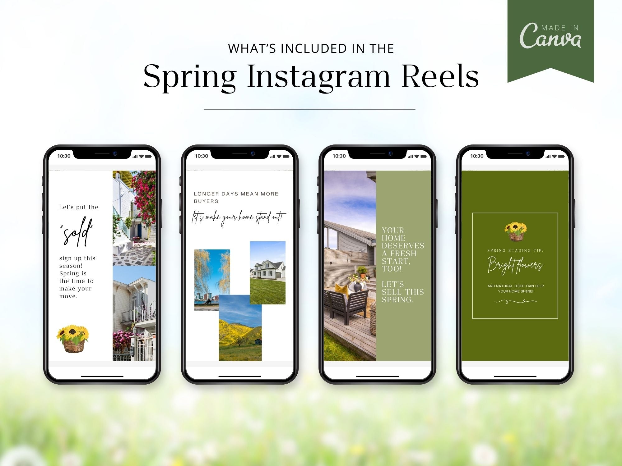 Spring-themed Instagram Reels for real estate marketing