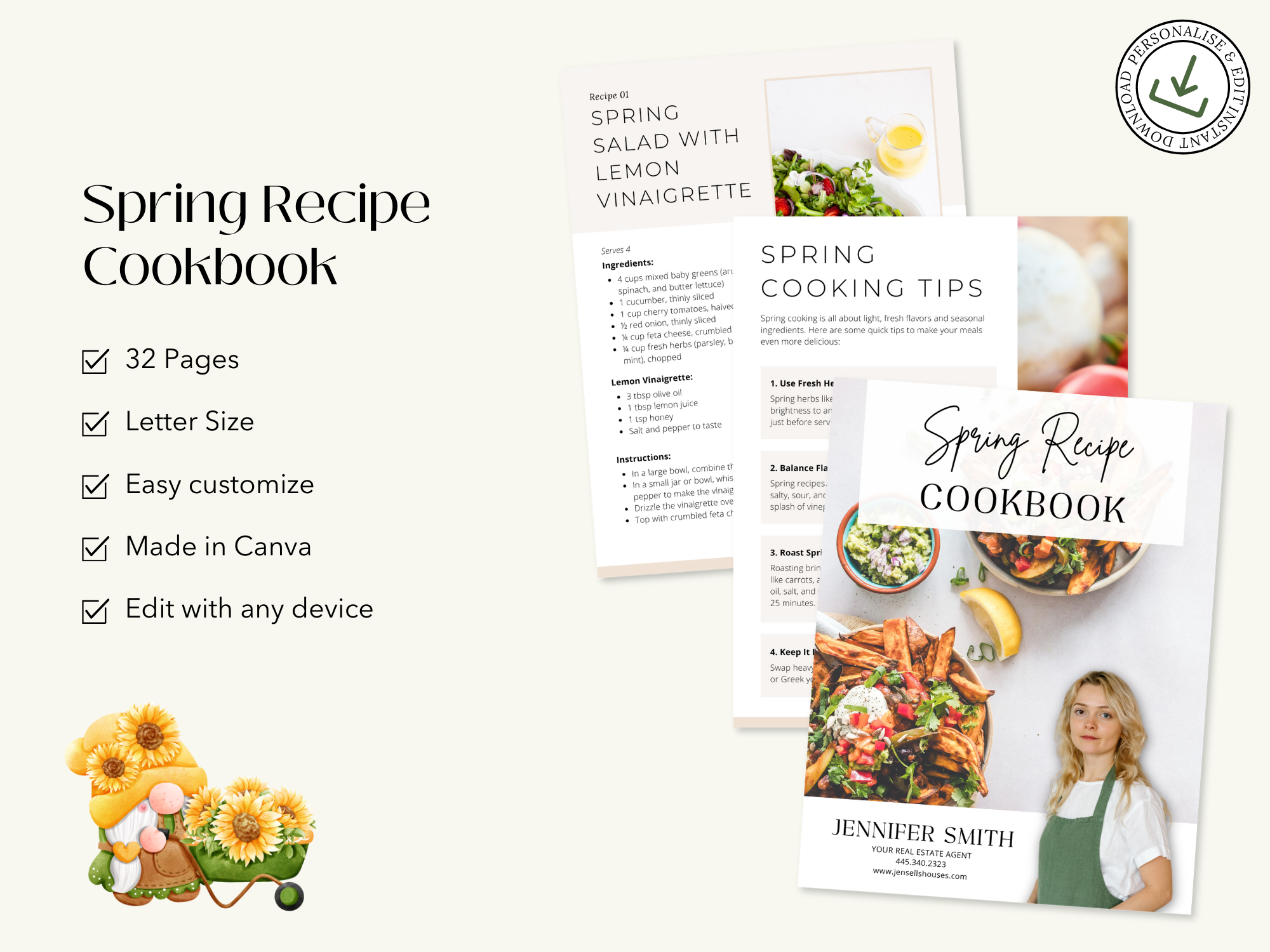 Spring Recipe Cookbook featuring fresh and seasonal meal ideas
