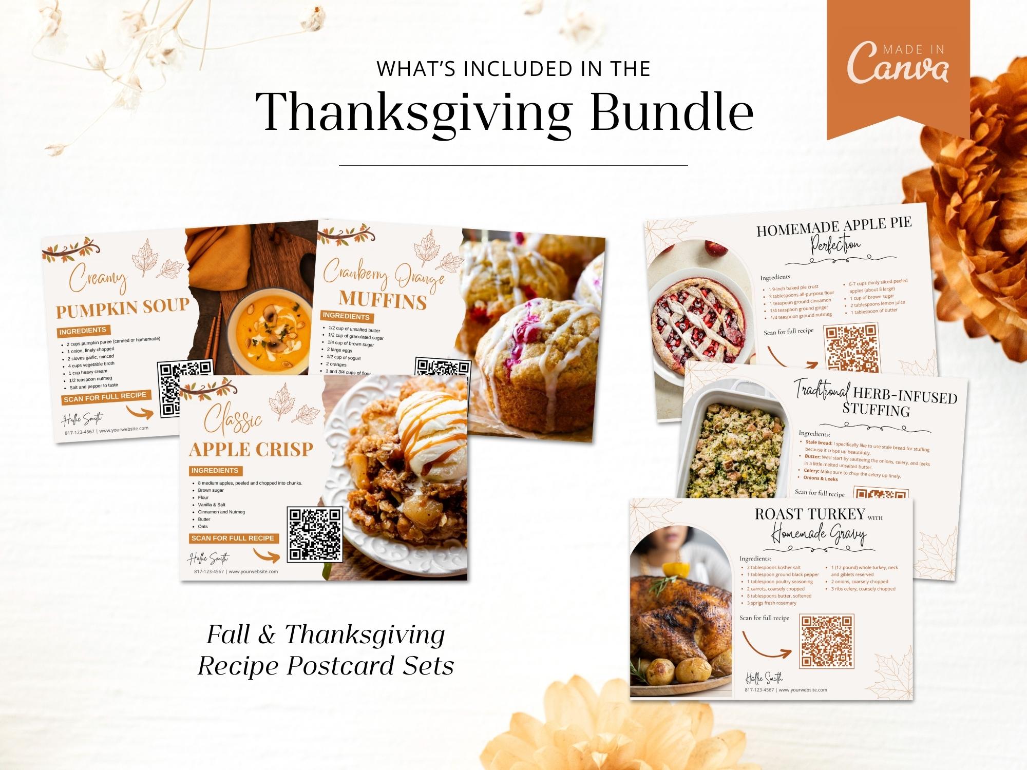 Real Estate Thanksgiving Bundle - Comprehensive collection of eye-catching designs for expressing gratitude and boosting your real estate marketing this Thanksgiving.