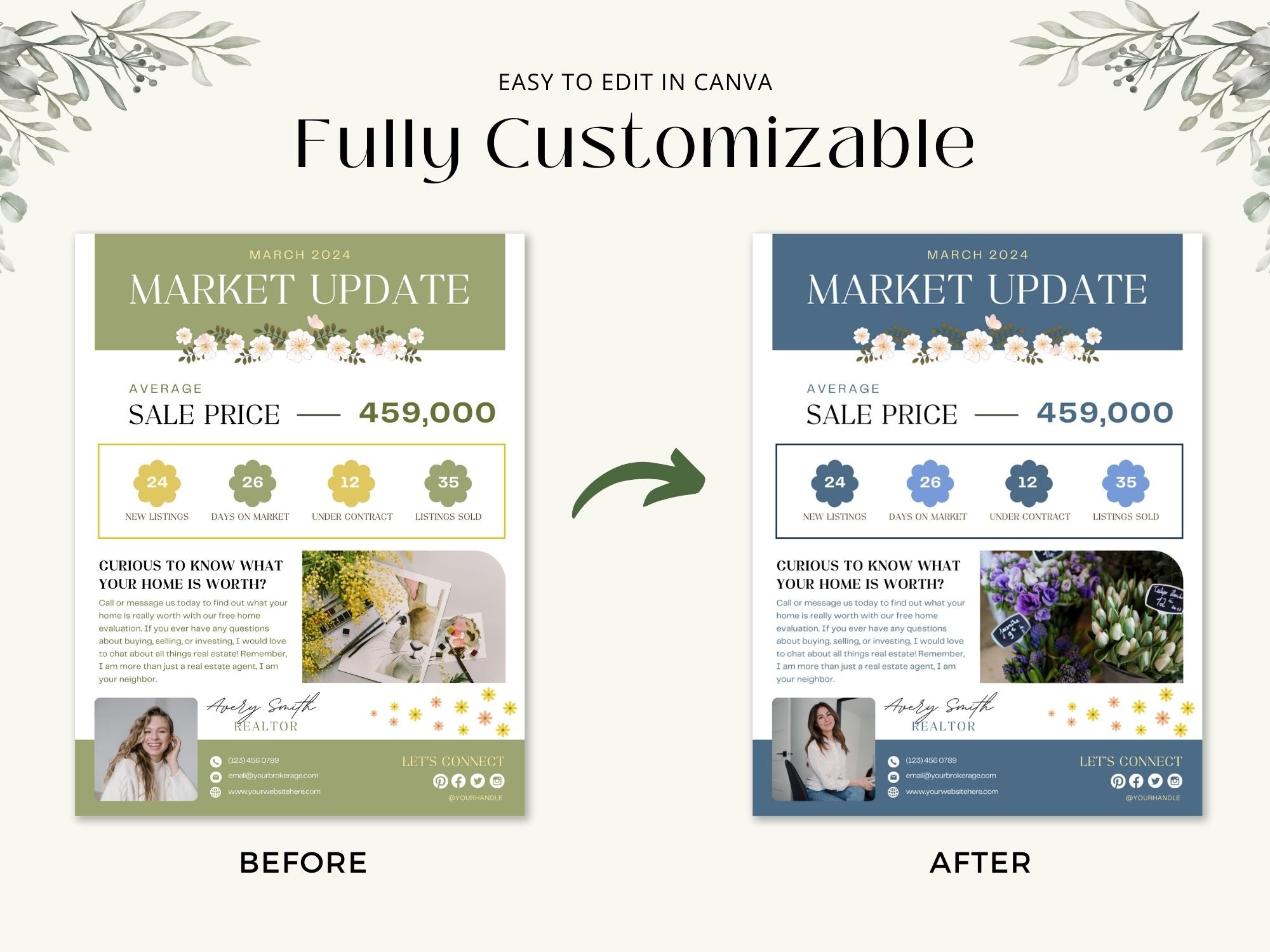 Spring Market Update Flyer - Professionally designed real estate flyer with essential market insights for the spring season.
