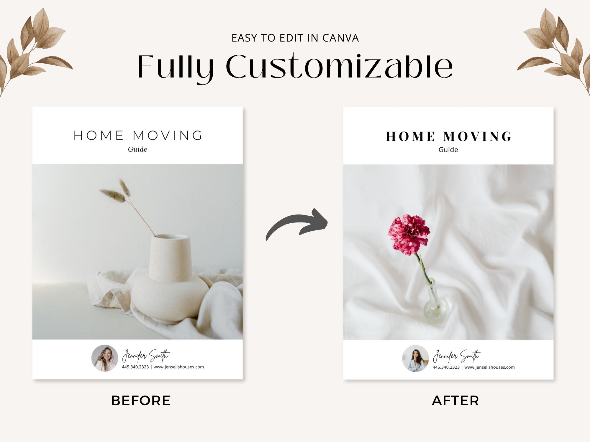 Minimal Moving Guide offering realtors a simple, organized resource to help clients navigate the moving process smoothly.