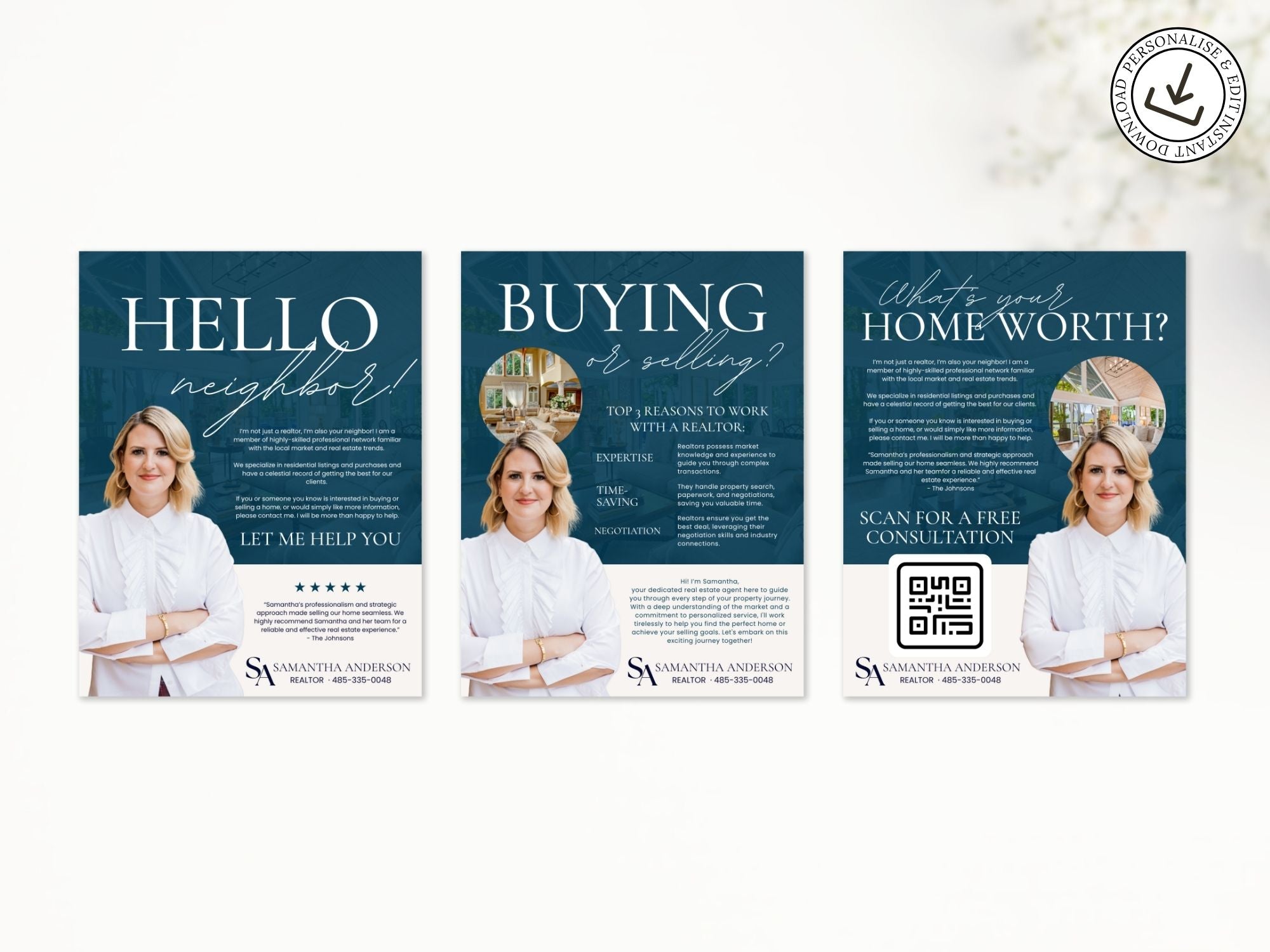 Editable home valuation flyer for real estate agents