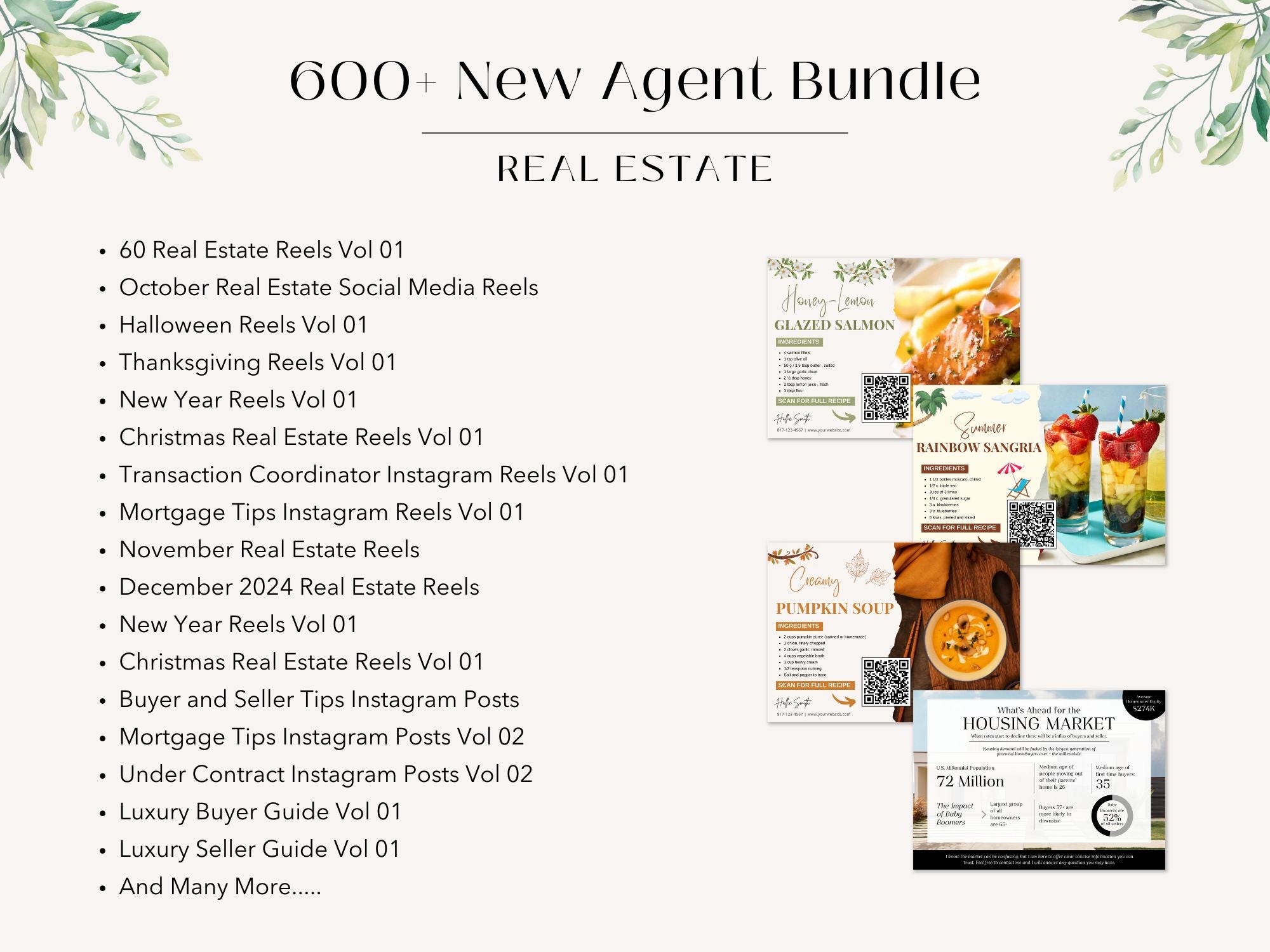 The New Agent Bundle 2025 featuring essential marketing templates, business cards, and client communication tools for new real estate agents.