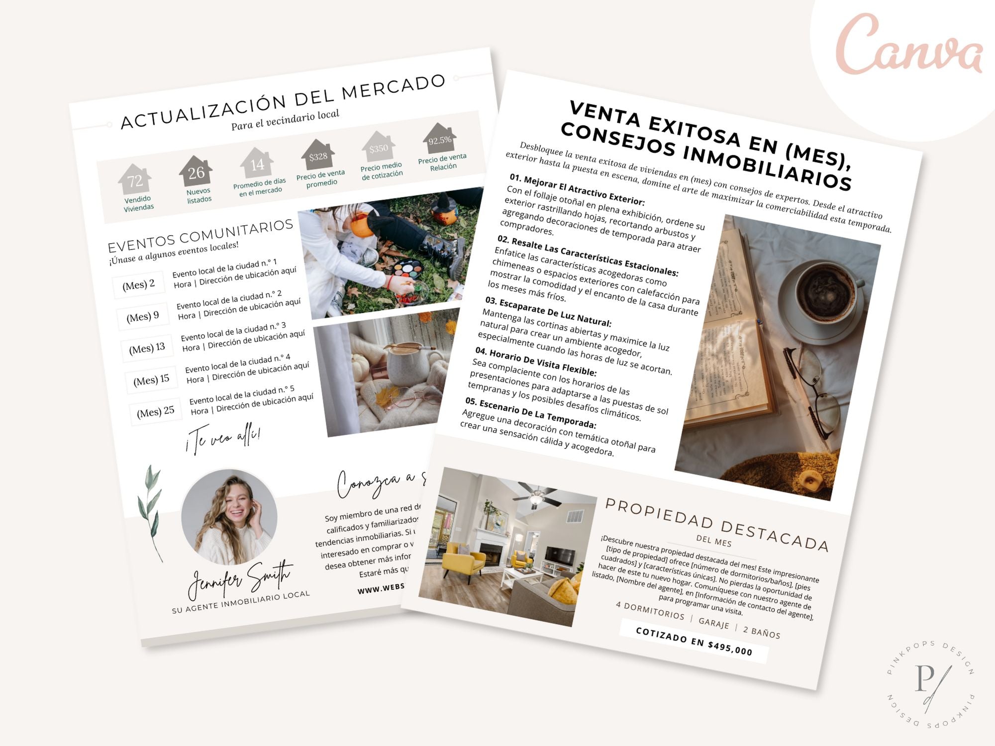 Spanish Real Estate Newsletter Vol 01- Informative real estate updates for Spanish-speaking  clients.