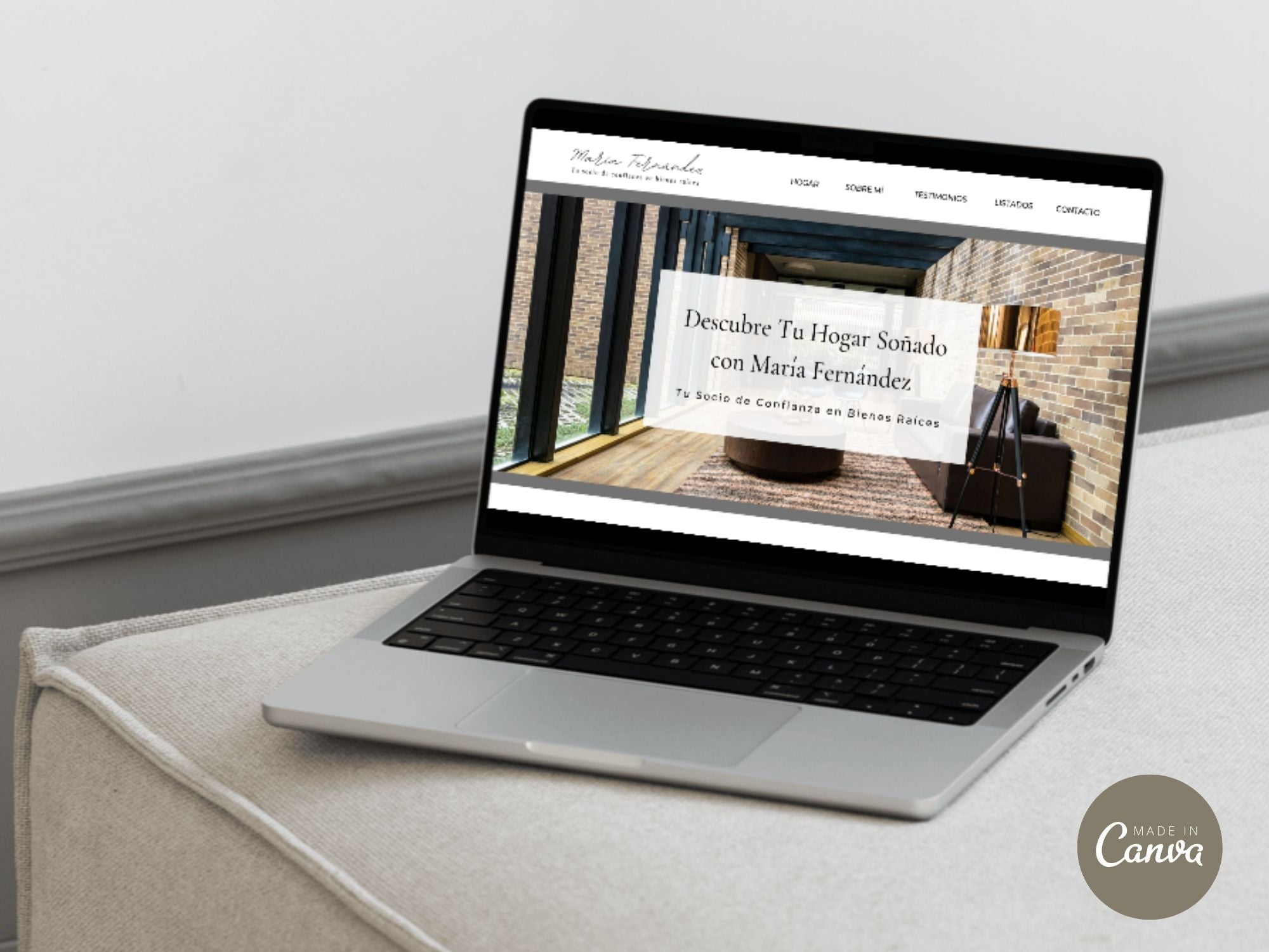 Spanish Real Estate Canva Website Template