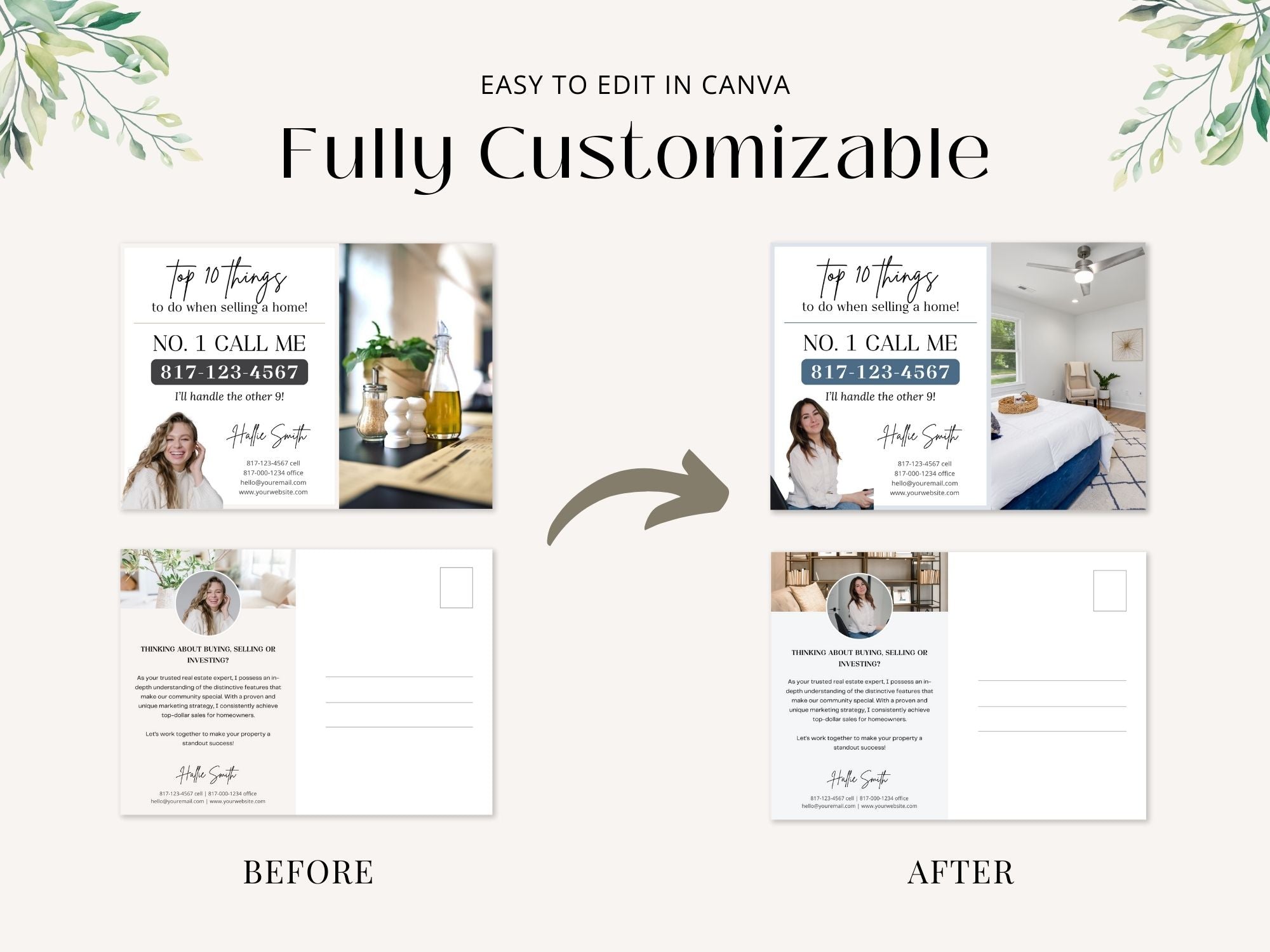 Call Me Real Estate Postcard Vol 01 - Engaging postcard template designed to encourage inquiries and client engagement.