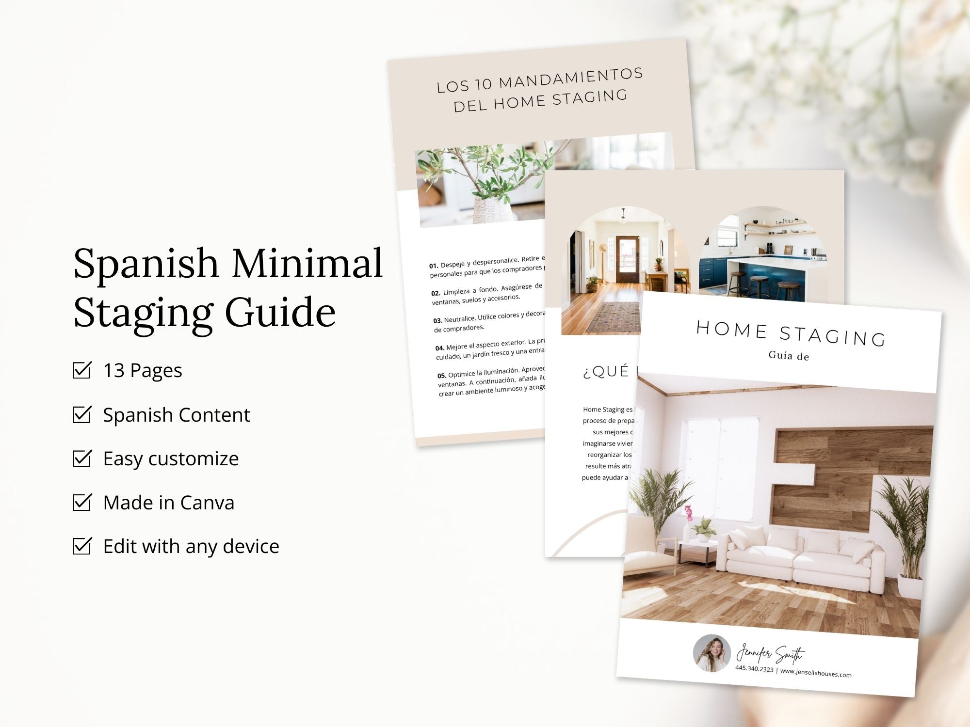 Spanish Minimal Staging Guide - Guide in Spanish designed to showcase the best features of your home in a minimal and attractive way.