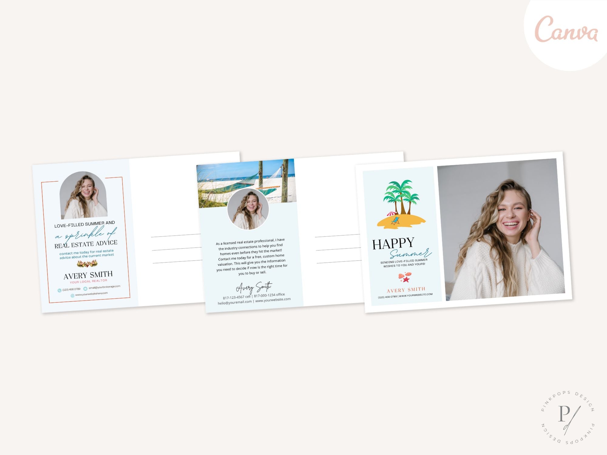 Summer Postcard Bundle - Vibrant designs perfect for staying connected with clients and prospects during the sunny season.