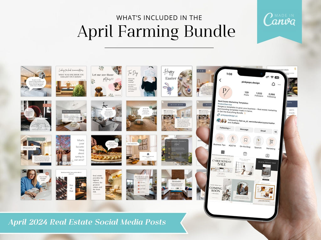 April Farming Bundle - Essential tools and resources for real estate farming in April.
