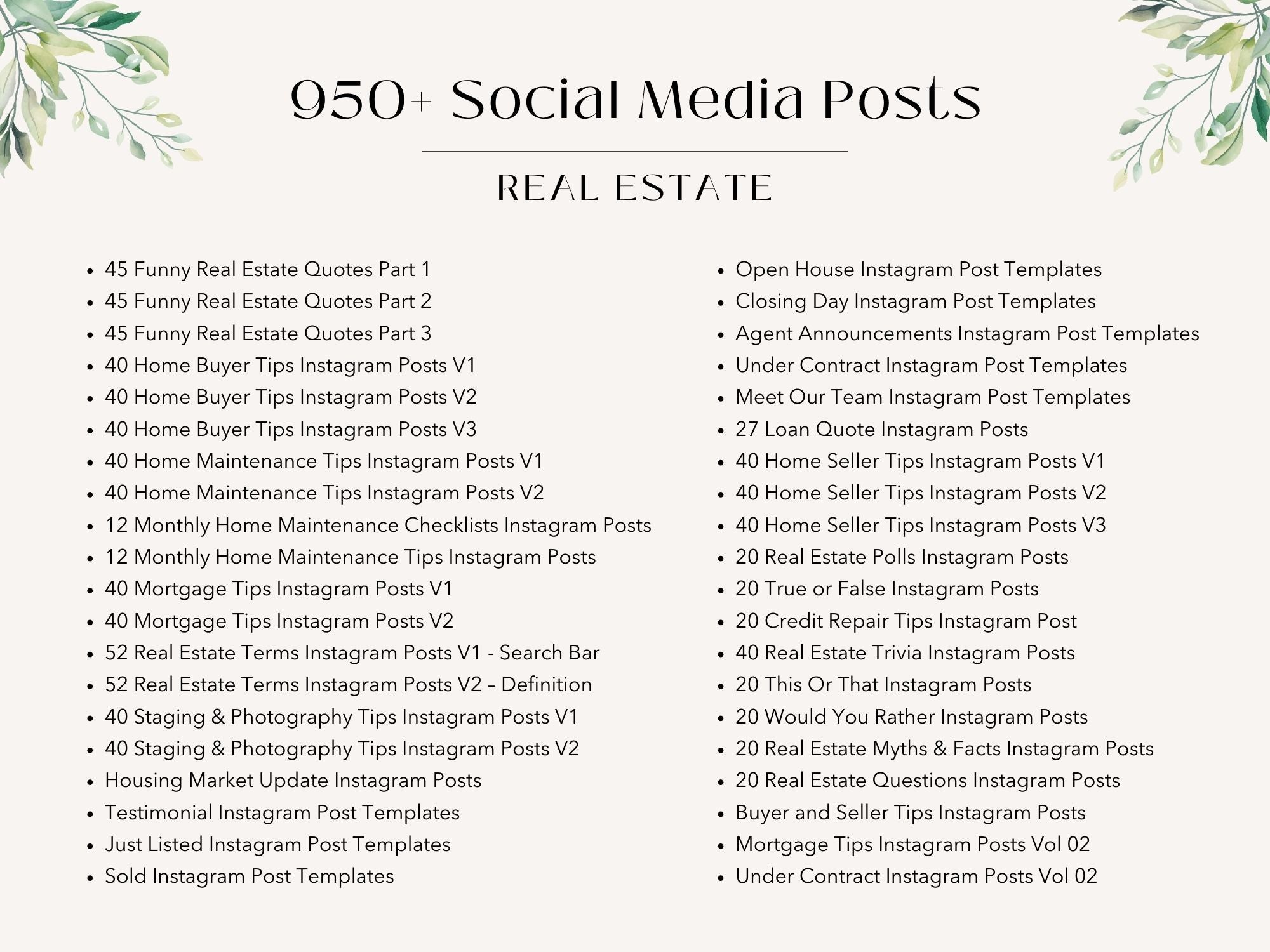  Social Media Posts Bundle- Engaging templates for real estate marketing.