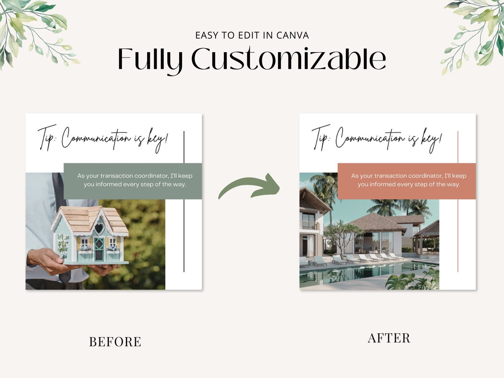  Transaction Coordinator Instagram Posts- Engaging templates for real estate transactions.