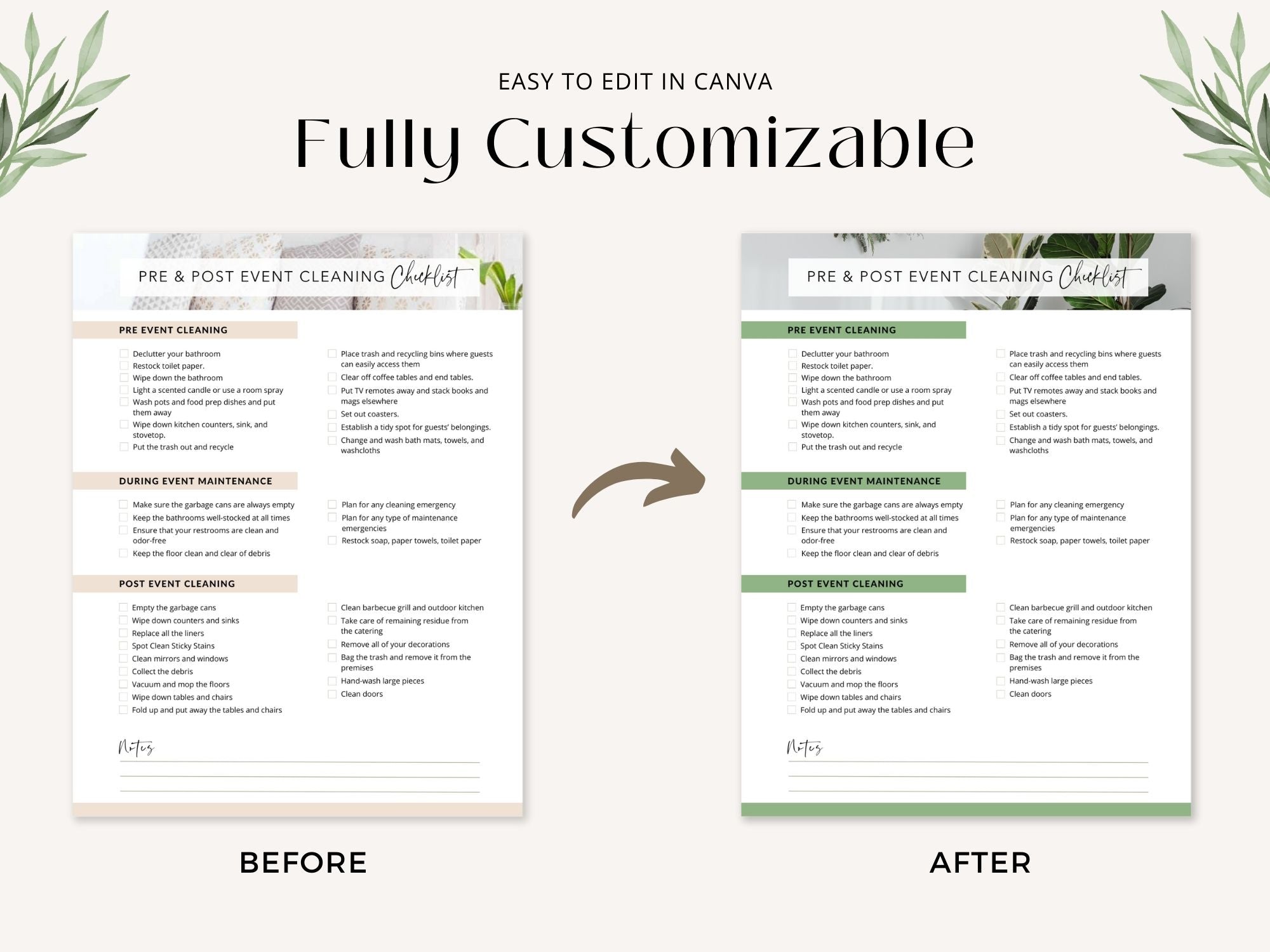 Event Cleaning Checklist - Comprehensive guide for efficient and thorough event cleaning.