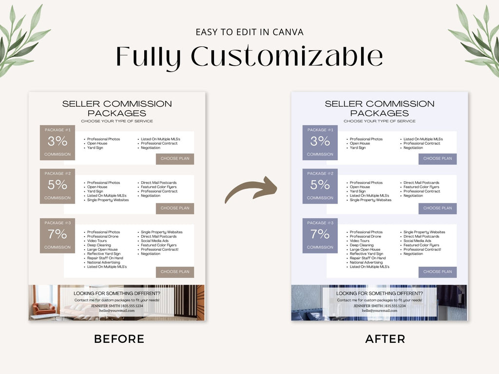 Luxury Seller Commission Flyer - Elegant flyer highlighting competitive commission rates for luxury real estate marketing.
