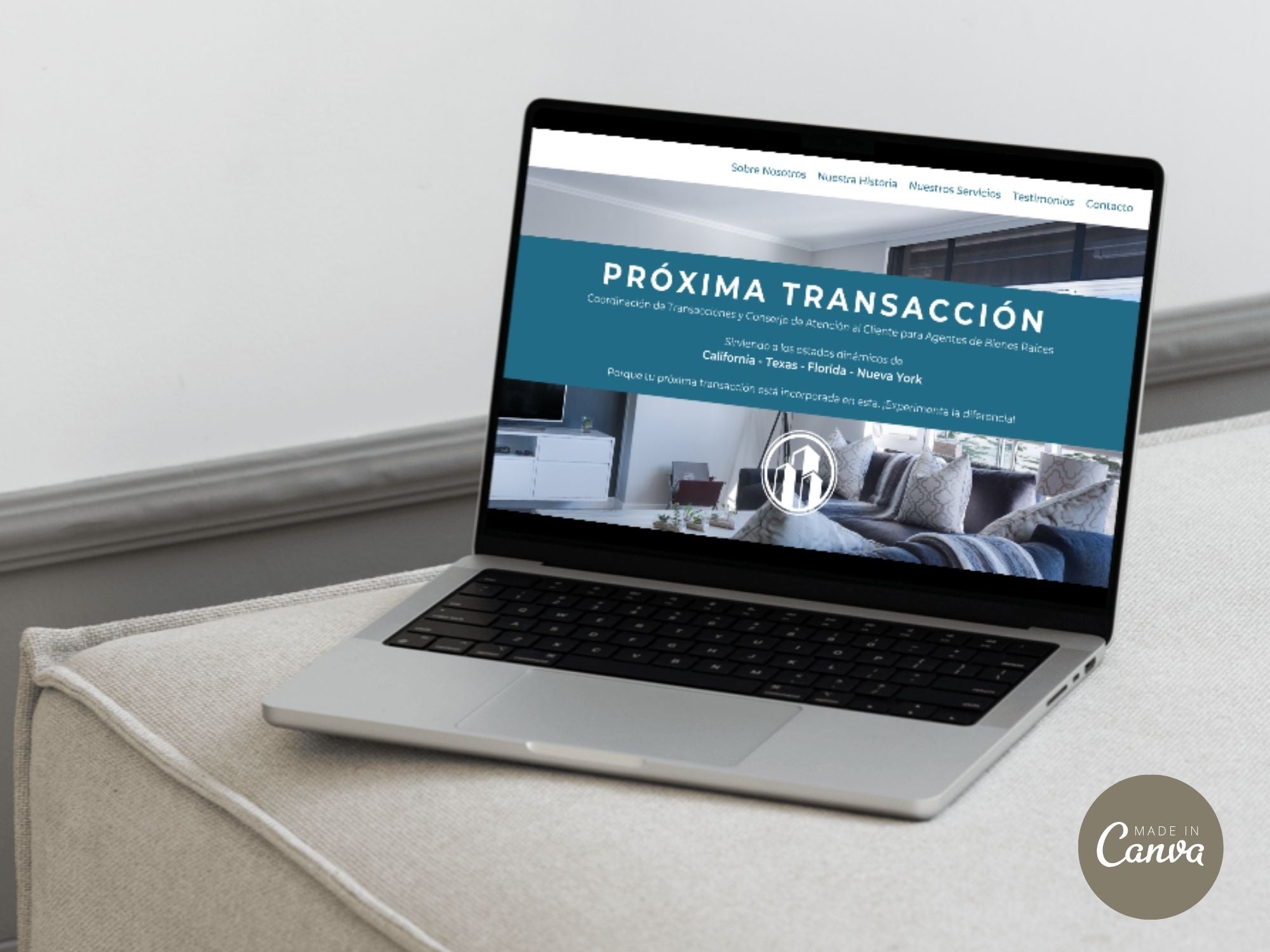  Spanish Transaction Coordinator Canva Site Vol 01- Efficient site template for managing real  estate transactions.