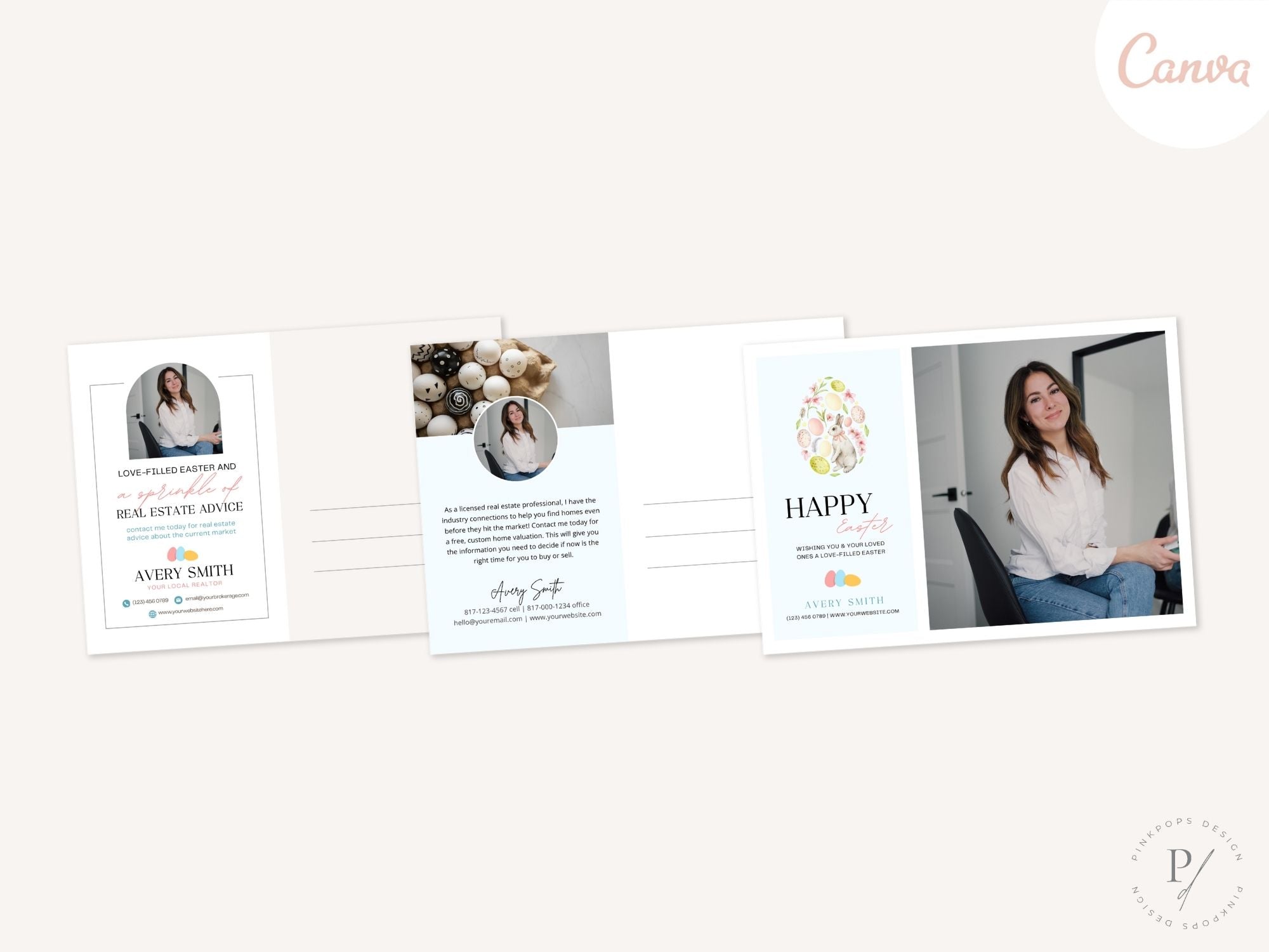Easter Postcard Bundle - Charming postcards for festive real estate marketing during the Easter season.