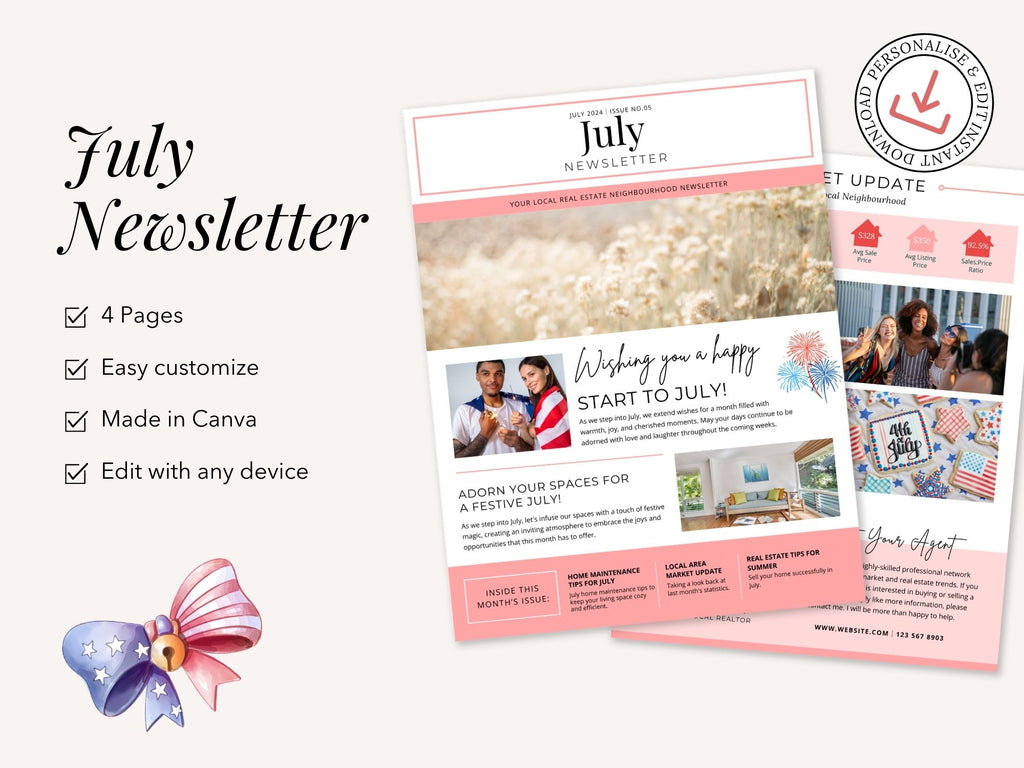Minimal July Newsletter 2024 - Stay informed and inspired with our concise real estate updates and valuable insights.