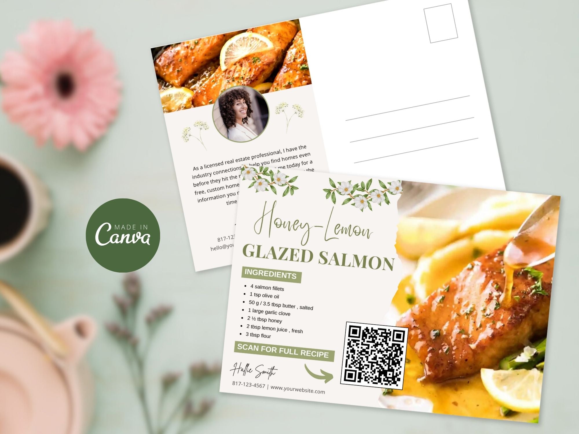 Spring Recipe Postcard Bundle - Professionally designed real estate postcards featuring fresh and seasonal recipes.