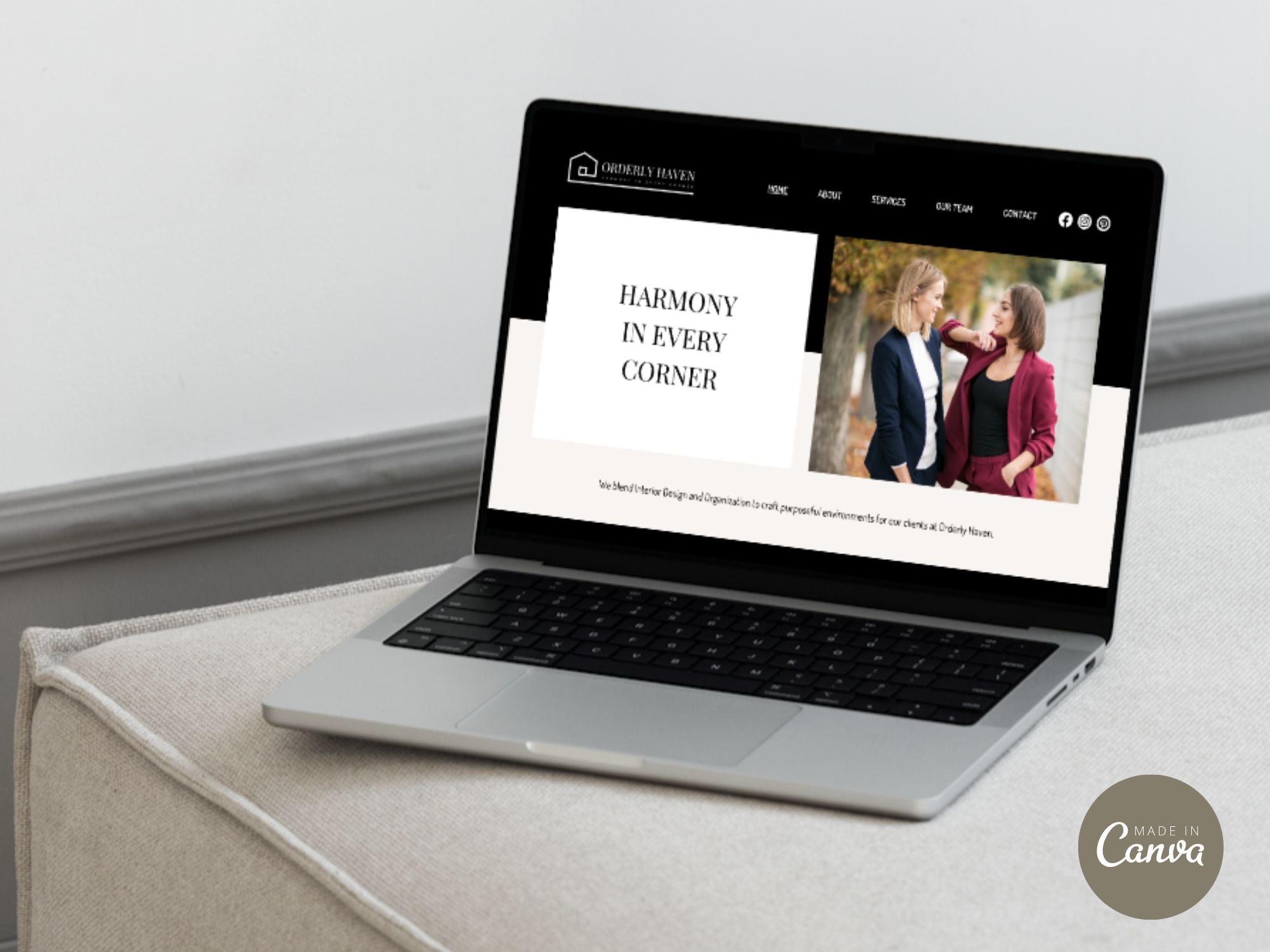 Professional Home Organization Canva Site - Comprehensive and user-friendly online platform for home organizers.