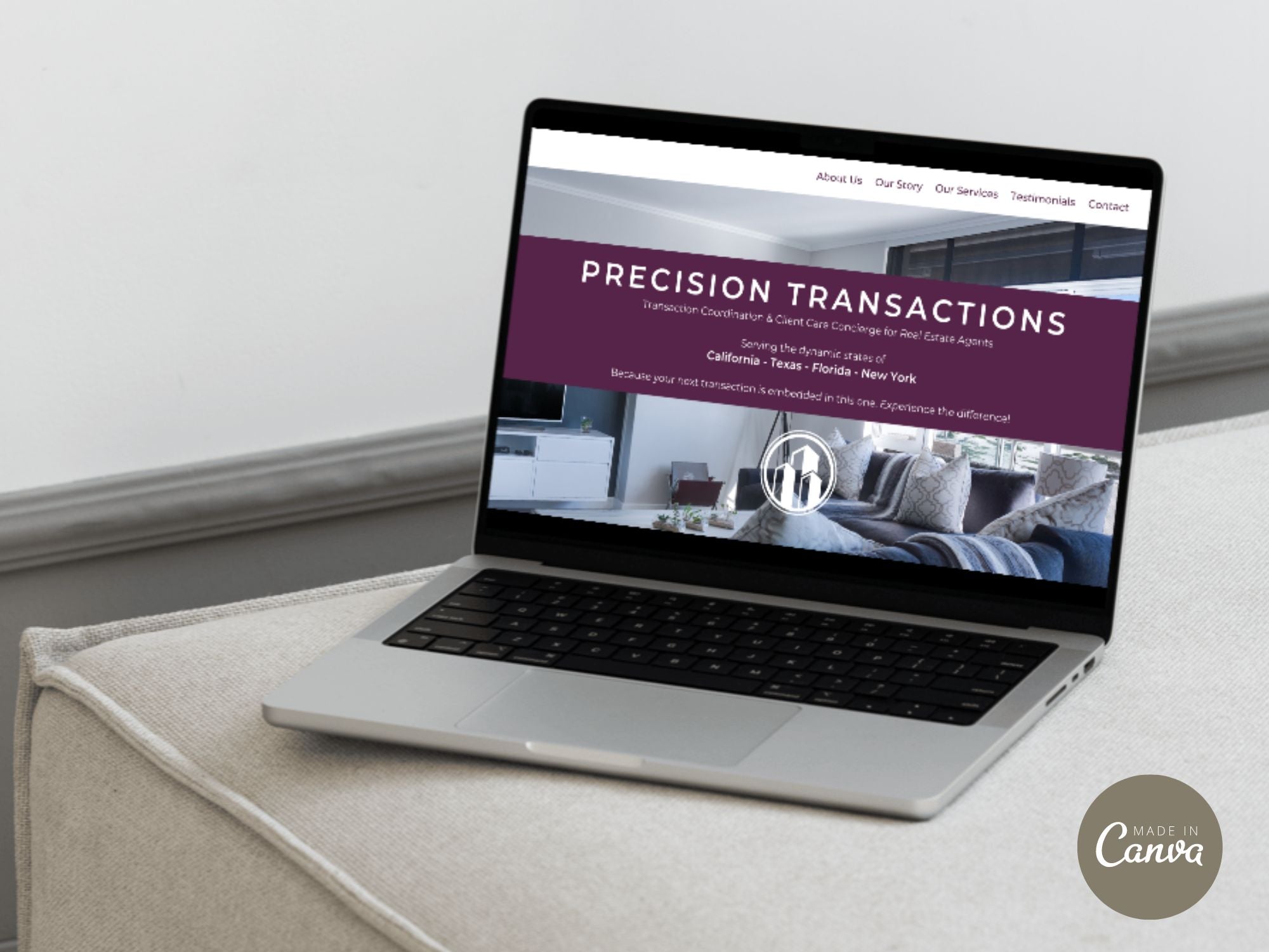  Transaction Coordinator Canva Site Vol 01- Professional template for managing real estate  transactions.