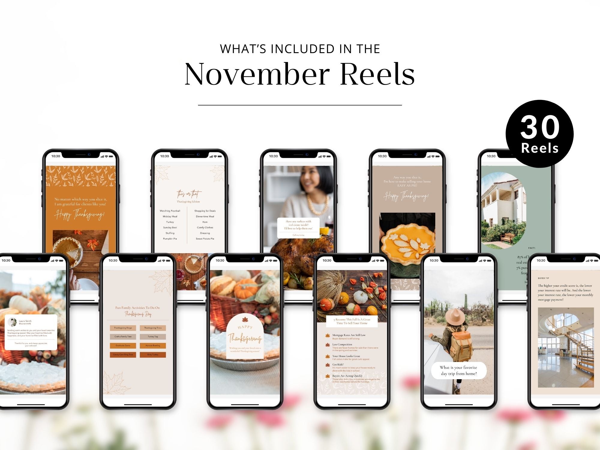 November Real Estate Instagram Reels for engaging and seasonal video marketing ideas tailored to realtors.
