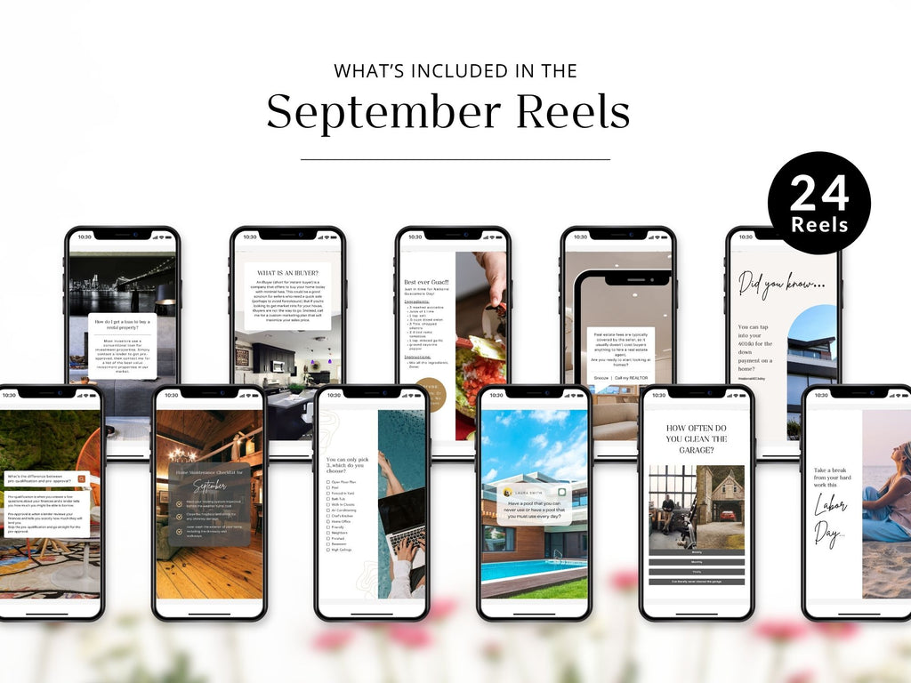 September real estate Instagram reel templates for early fall marketing