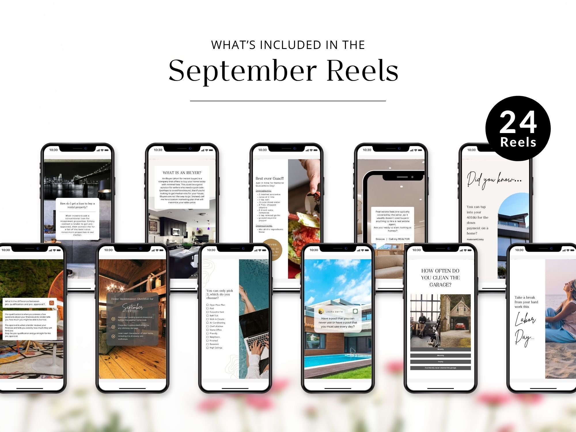 September real estate Instagram reel templates for early fall marketing
