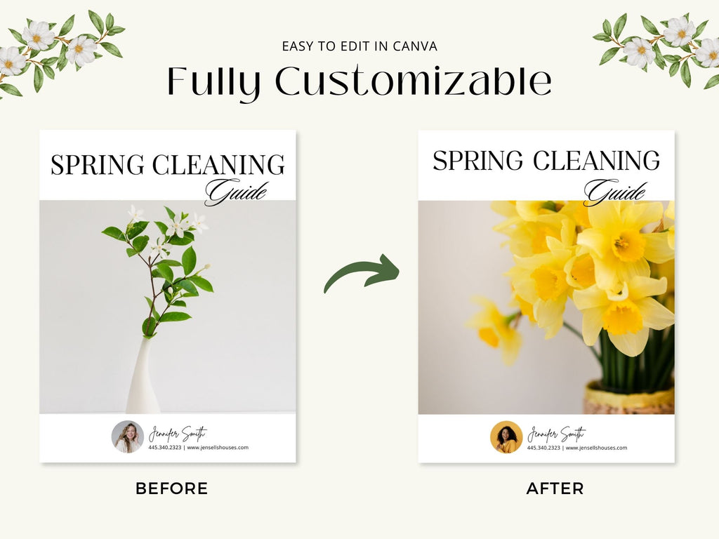 Spring Cleaning Guide with home organization and decluttering tips