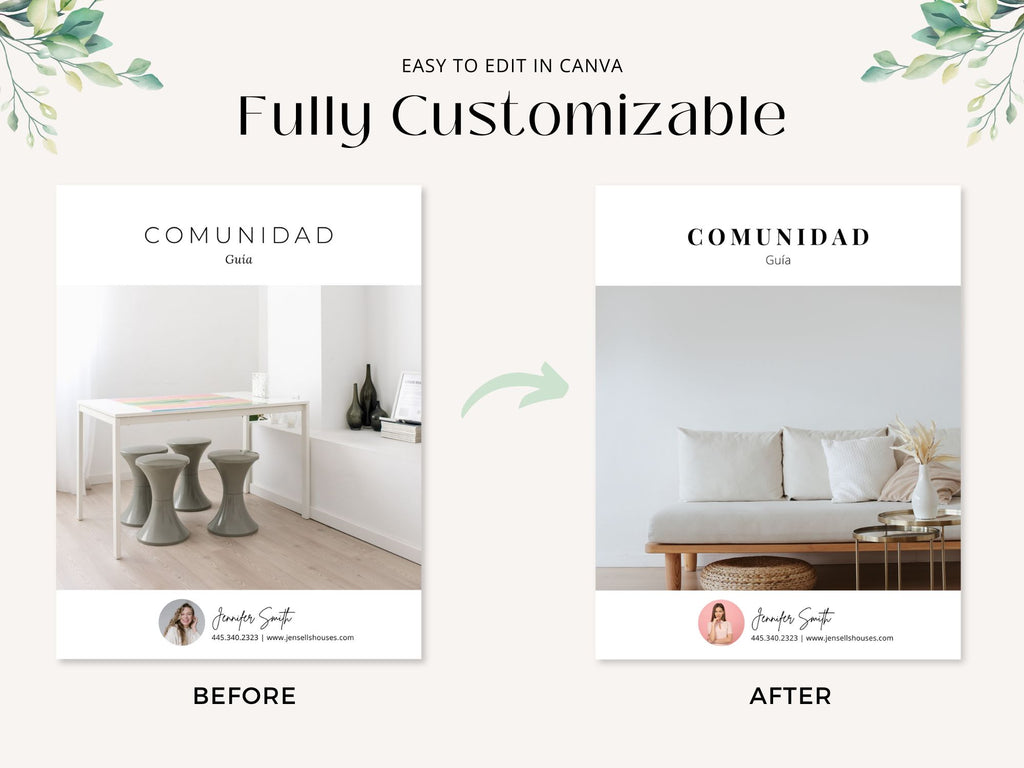 Minimal Spanish community guide offering essential insights for homebuyers.

