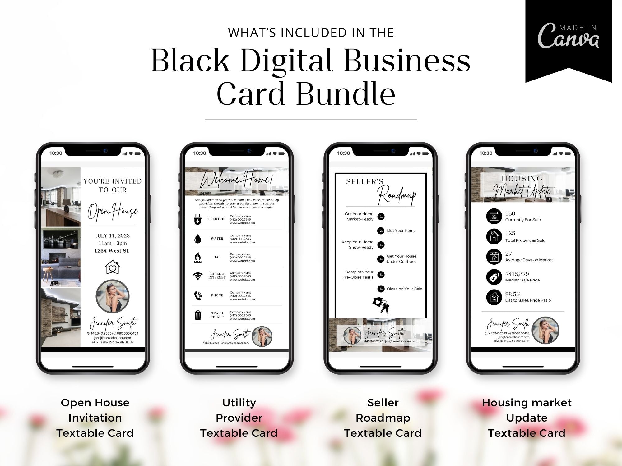 Black Real Estate Textable Bundle