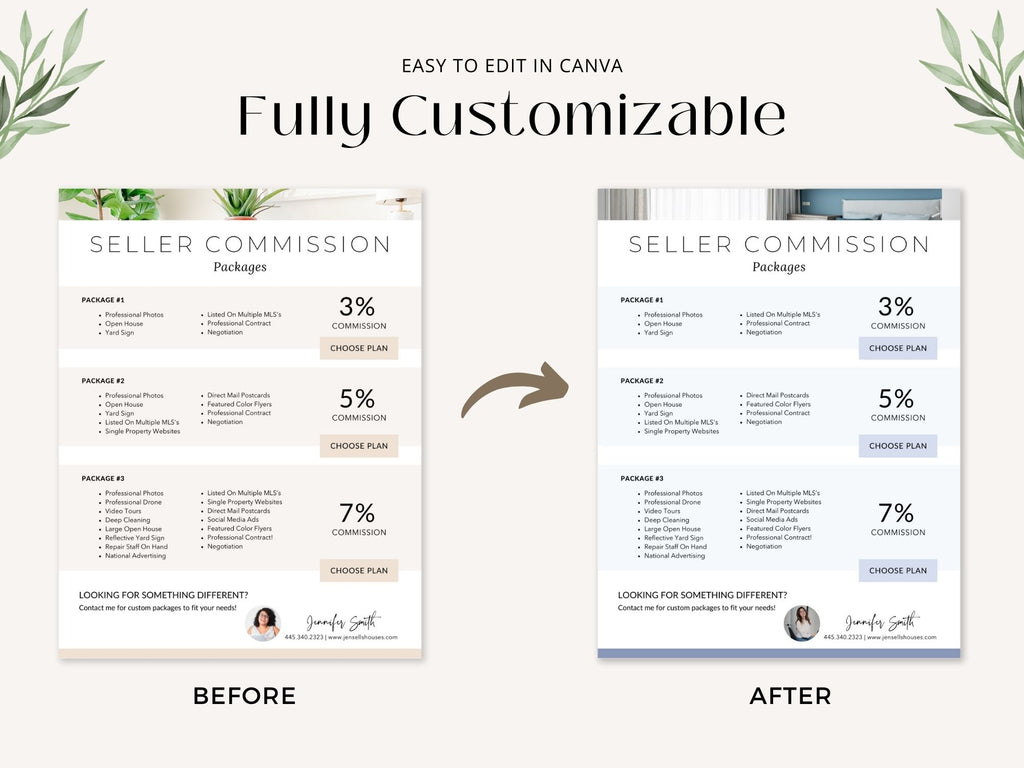 Seller Commission Flyer - Professional flyer highlighting competitive seller commission rates for real estate marketing.