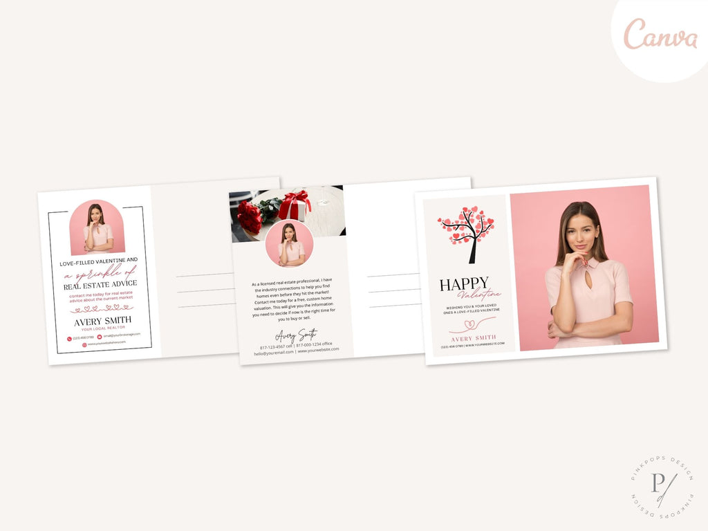 Valentine Postcard Bundle - Professionally designed real estate postcards with a touch of Valentine's charm for impactful marketing.