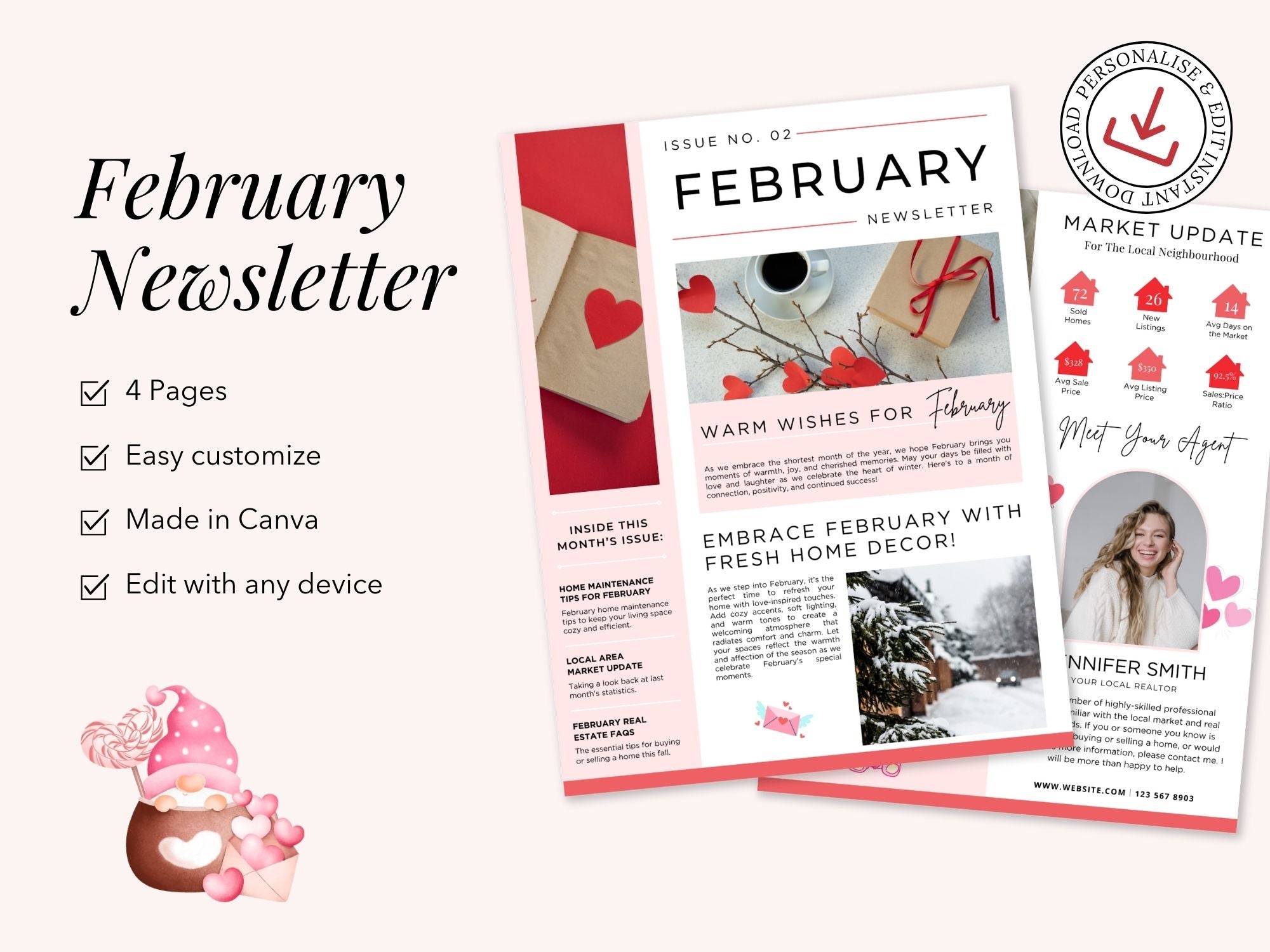 February Newsletter 2025 with market updates, seasonal insights, and real estate tips for clients.
