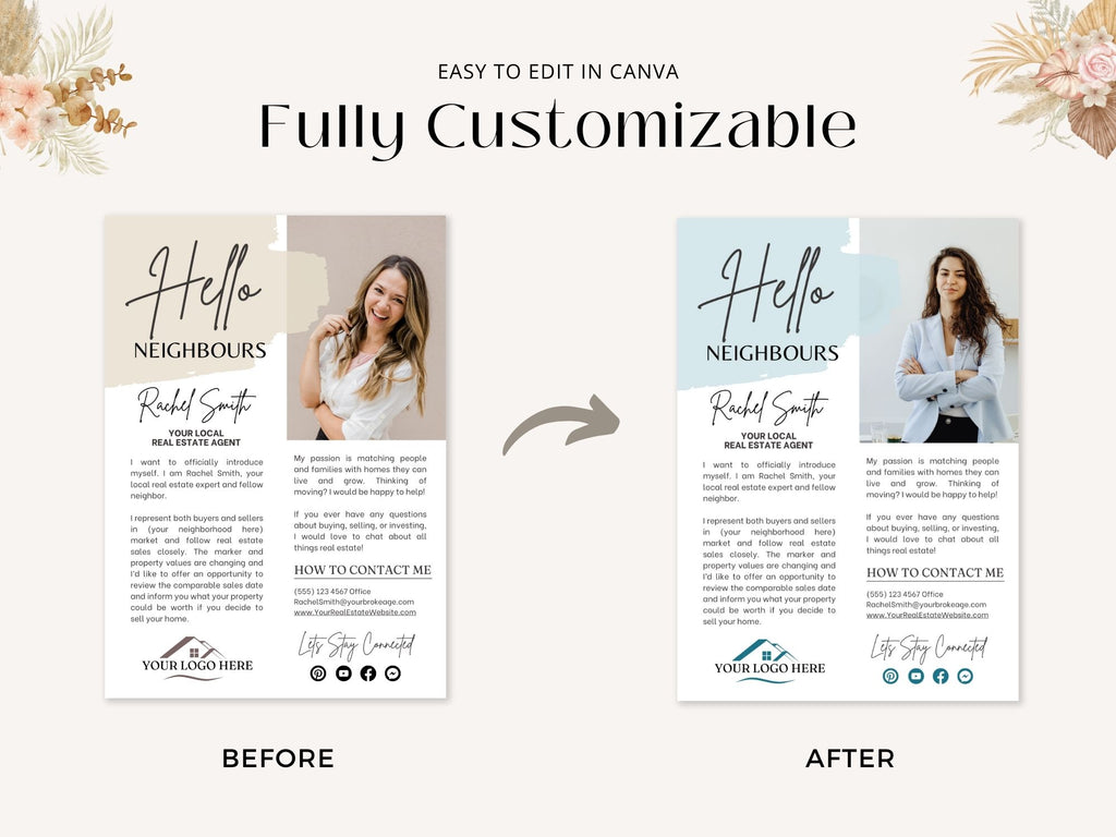 Hello Neighbors Real Estate Letter Vol 03 - Professionally designed real estate letter template for fostering connections with your community.