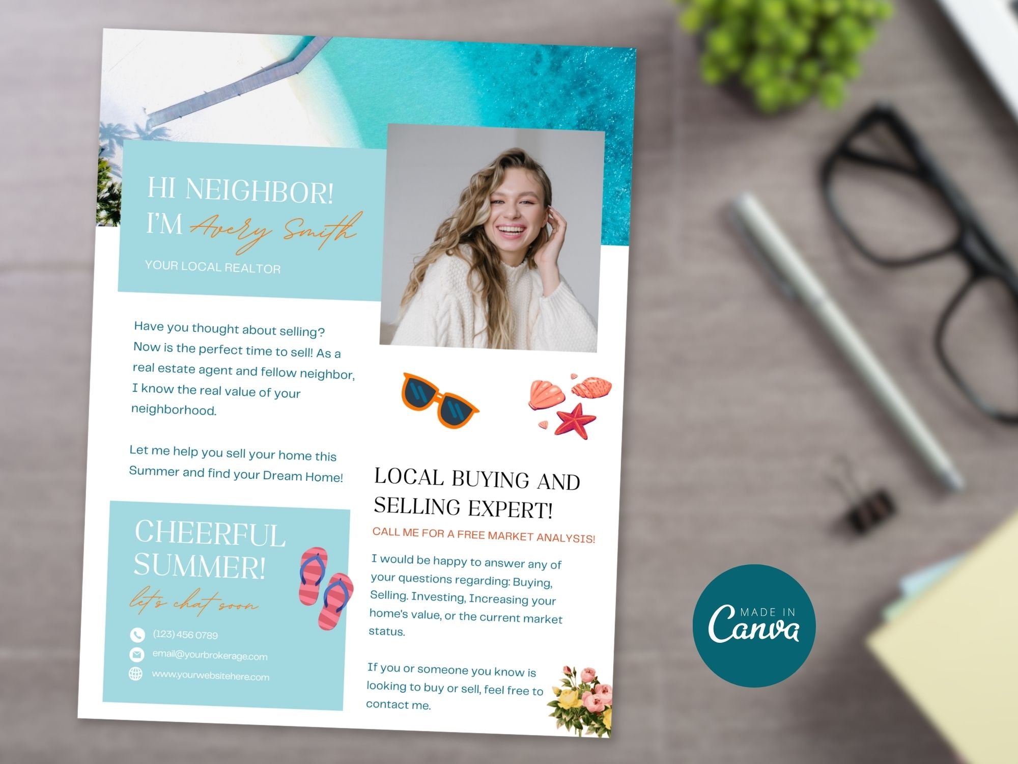 Summer Hi Neighbor Letter - Foster a sense of community in your neighborhood with our friendly letter.